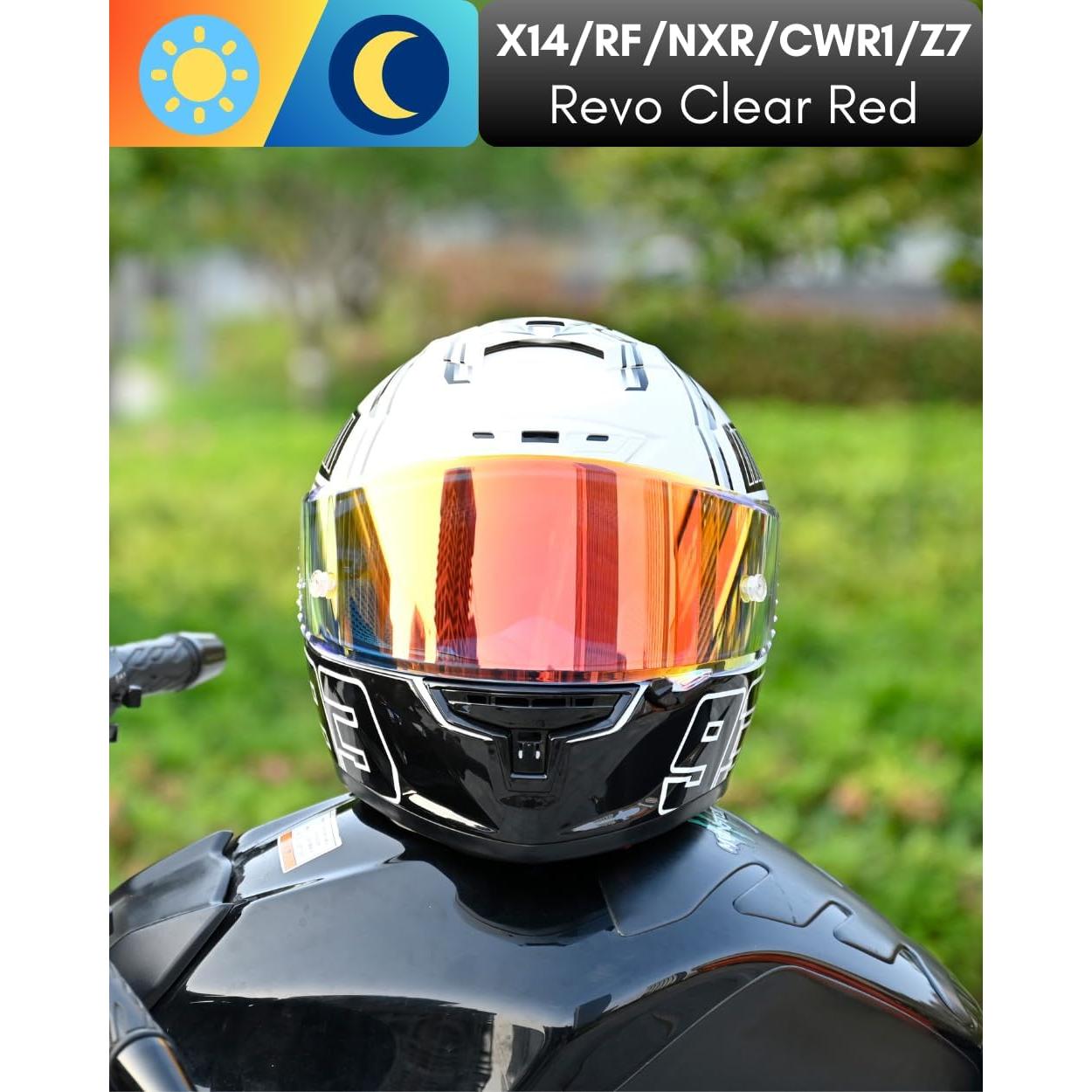 Visera de Casco Logto CWR-1/X14/RF-1200/NXR/RF-SR/Z7 Revo Claro Rojo