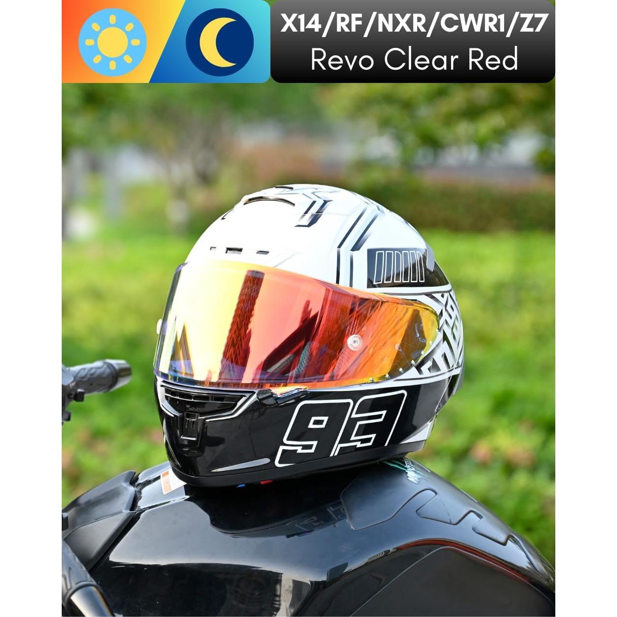 Visera de Casco Logto CWR-1/X14/RF-1200/NXR/RF-SR/Z7 Revo Claro Rojo
