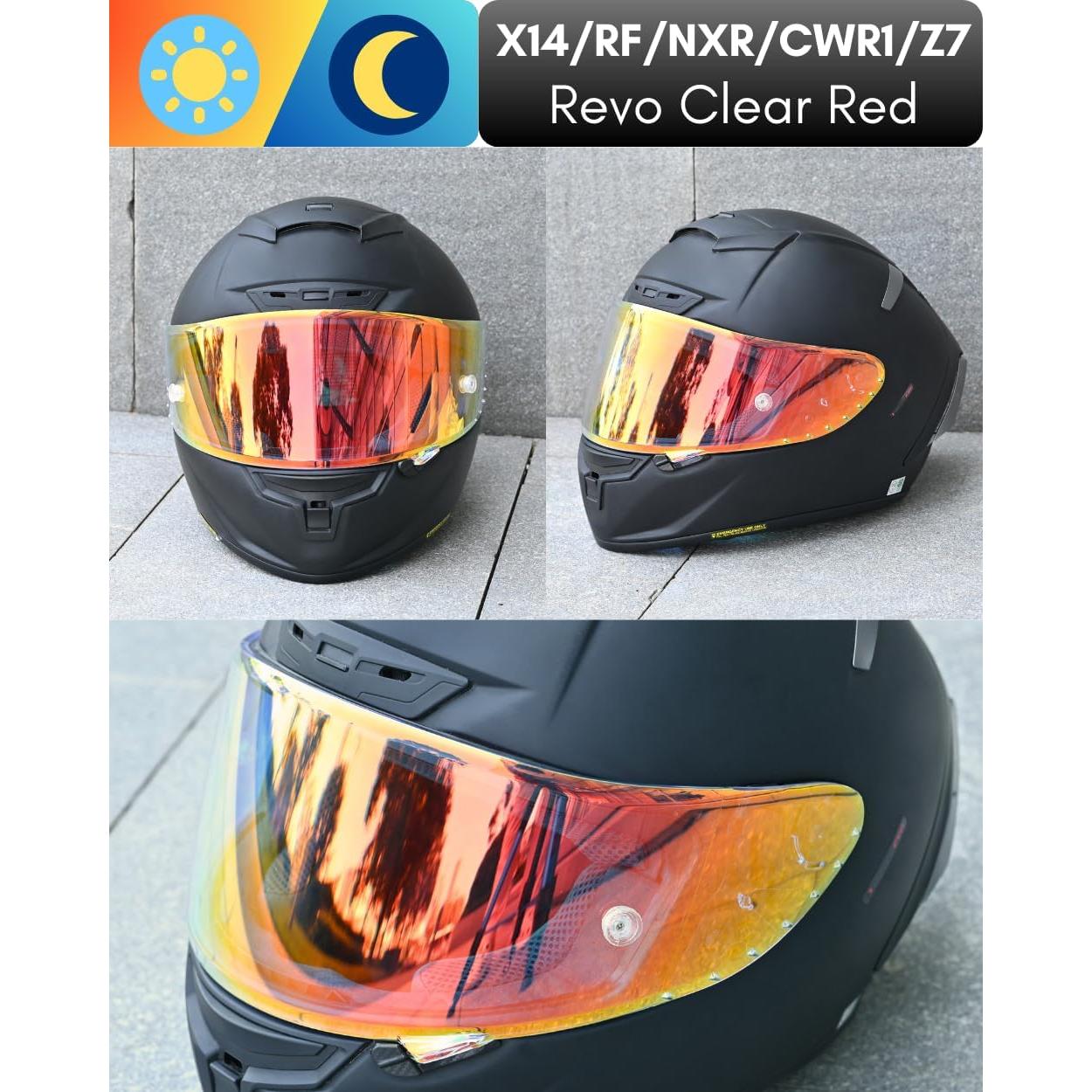 Visera de Casco Logto CWR-1/X14/RF-1200/NXR/RF-SR/Z7 Revo Claro Rojo