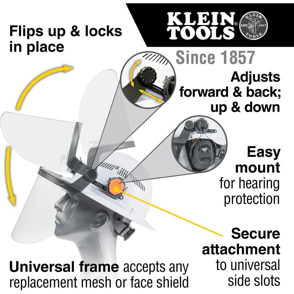 Escudo Facial Claro Klein Tools 60473 para Casco de Ala Completa