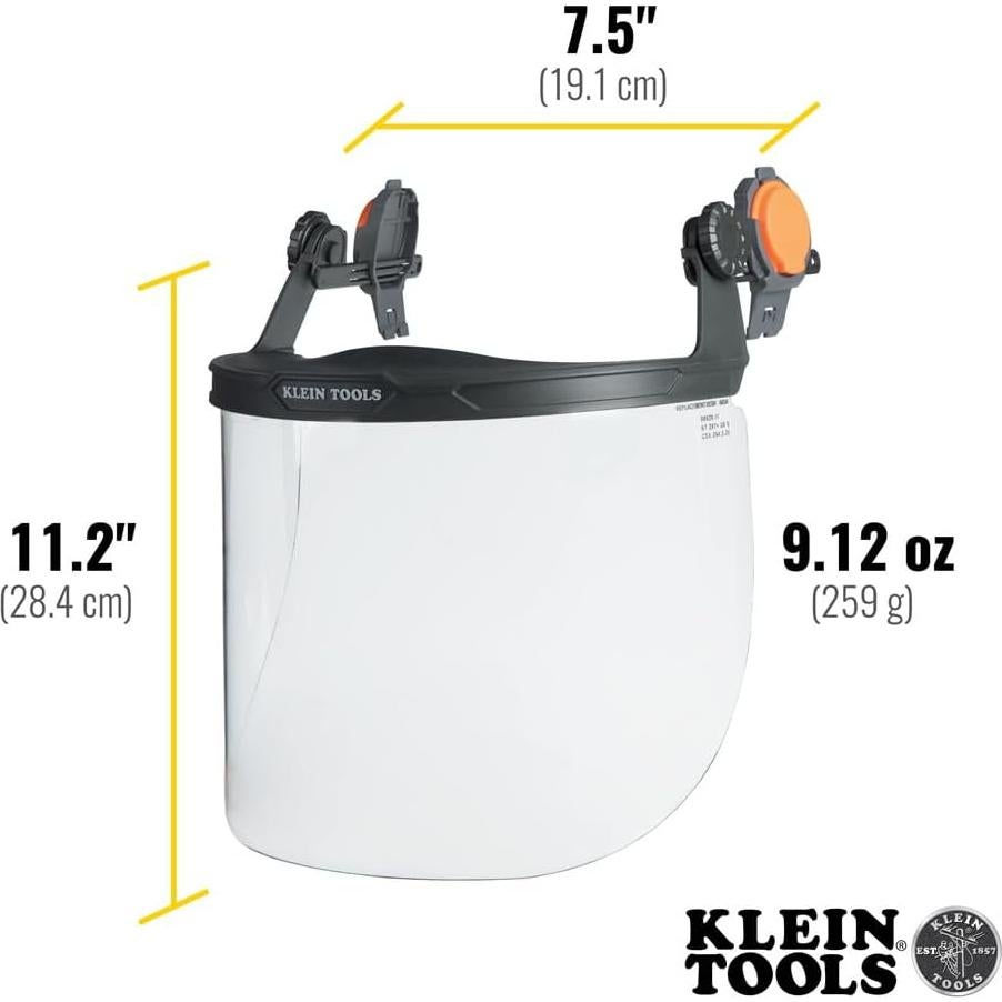 Escudo Facial Claro Klein Tools 60473 para Casco de Ala Completa