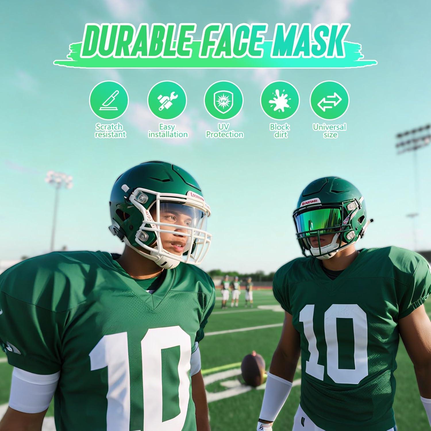 Visera de Fútbol OYMLANX Doble Clara y Verde para Casco