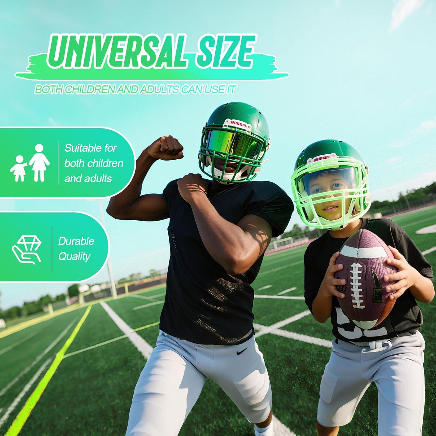 Visera de Fútbol OYMLANX Doble Clara y Verde para Casco