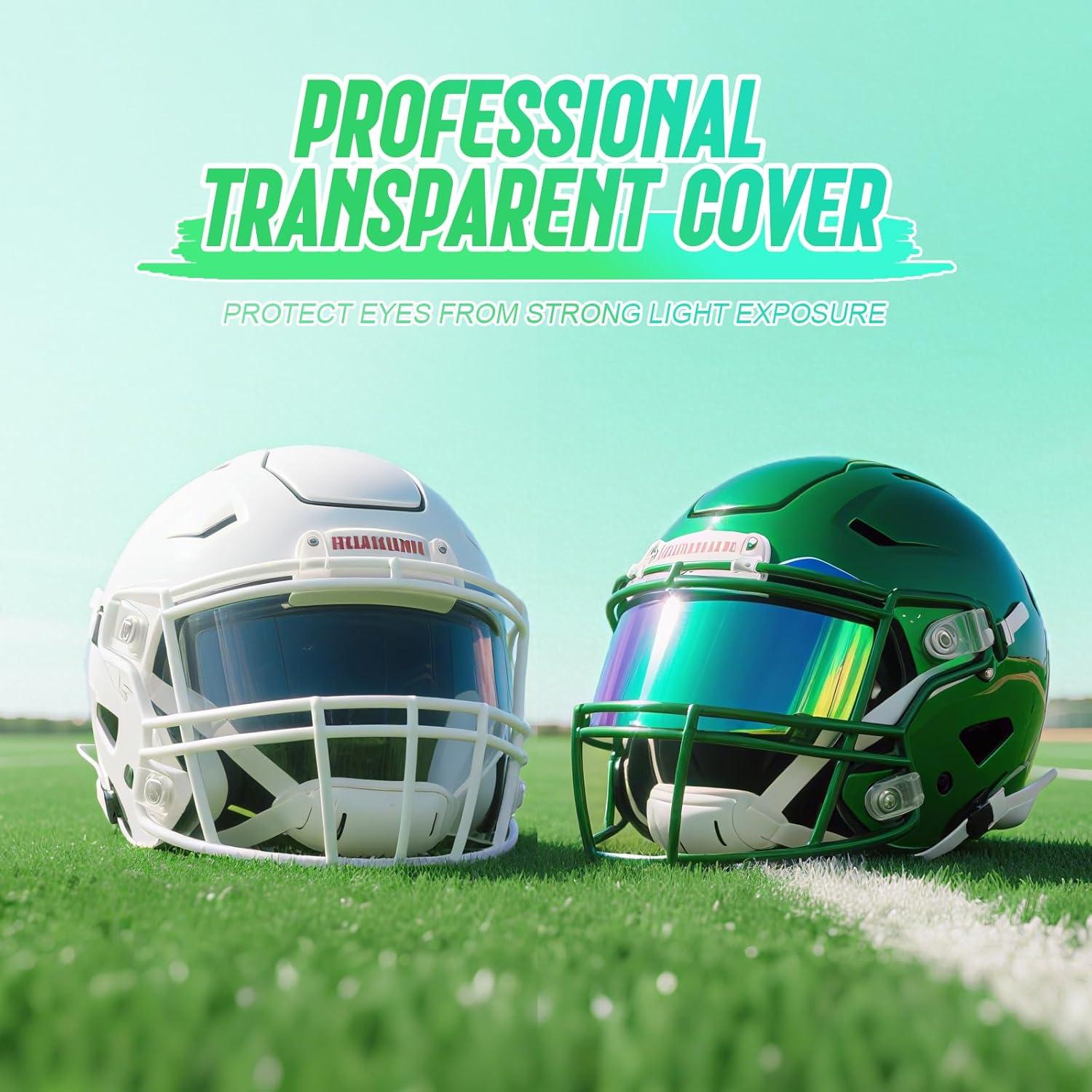 Visera de Fútbol OYMLANX Doble Clara y Verde para Casco