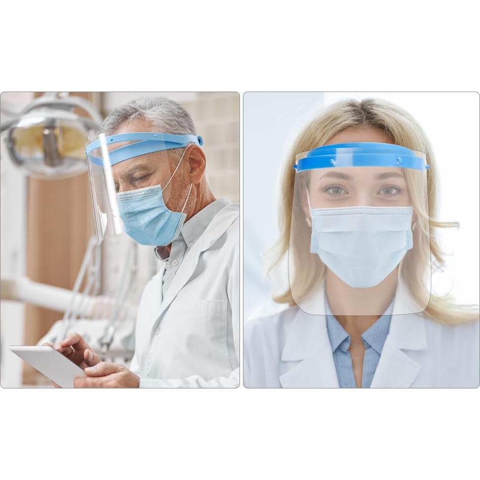 Escudos Faciales de Seguridad QWORK, Reutilizables y Antivaho