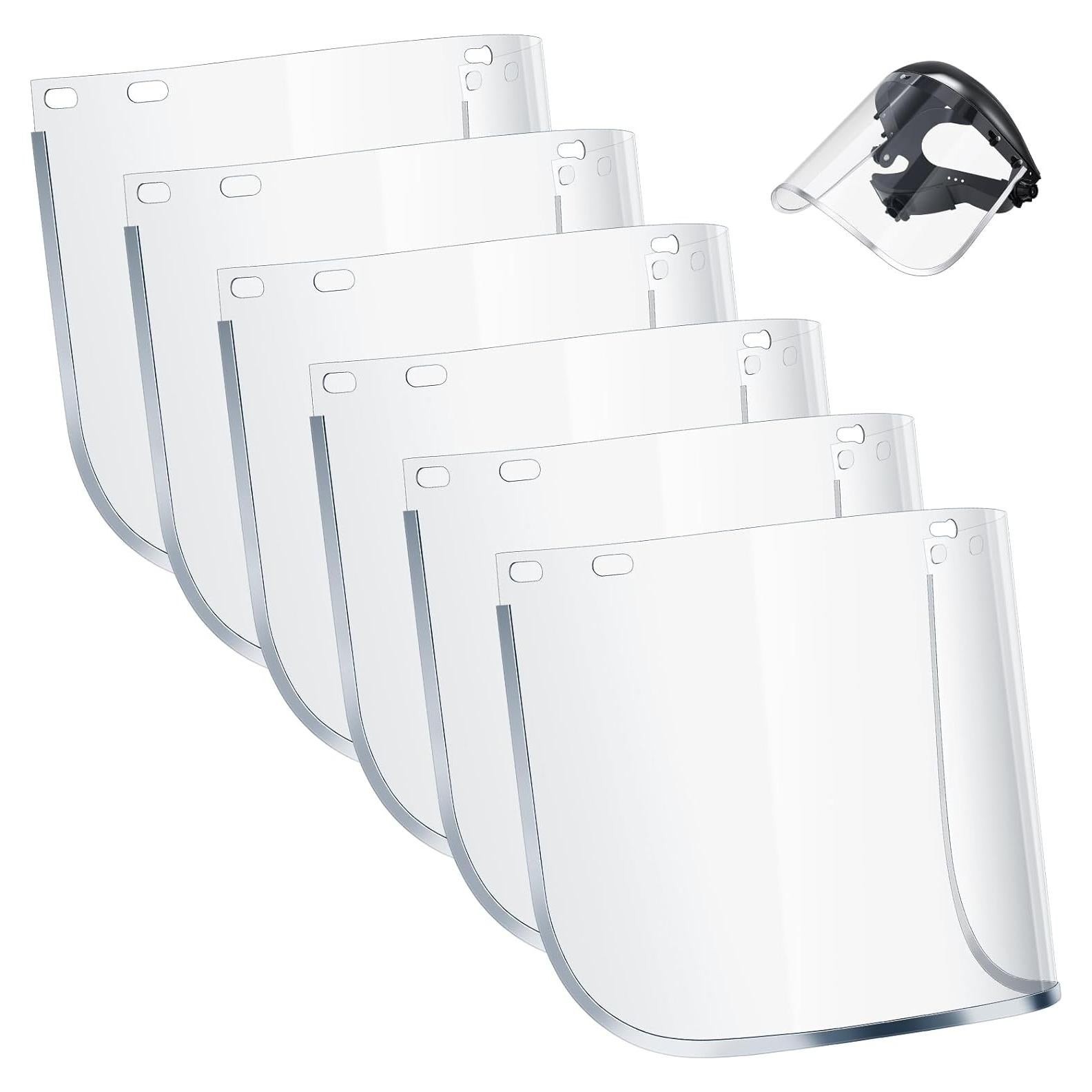 Escudos Faciales de Seguridad Kingdder 6 Pcs Policarbonato