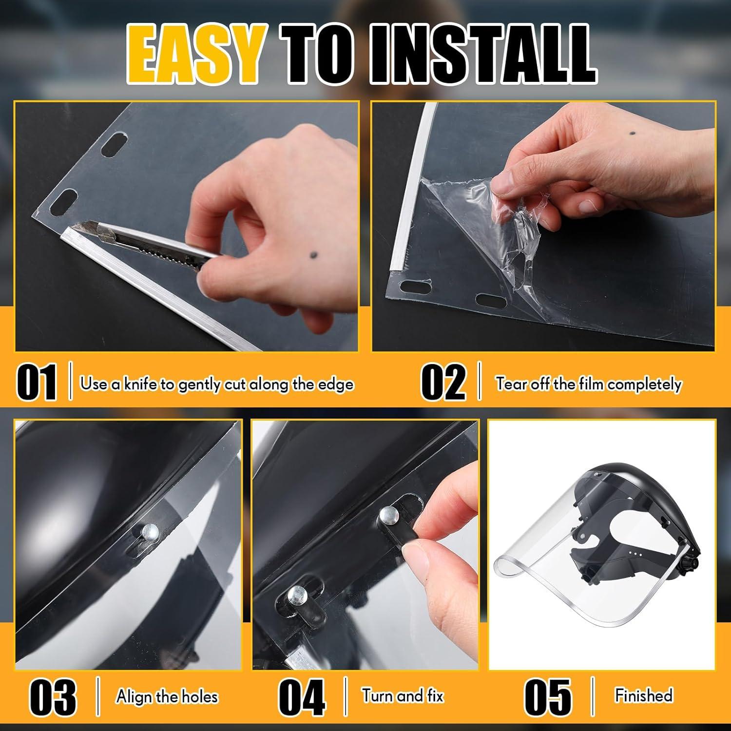 Escudos Faciales de Seguridad Kingdder 6 Pcs Policarbonato