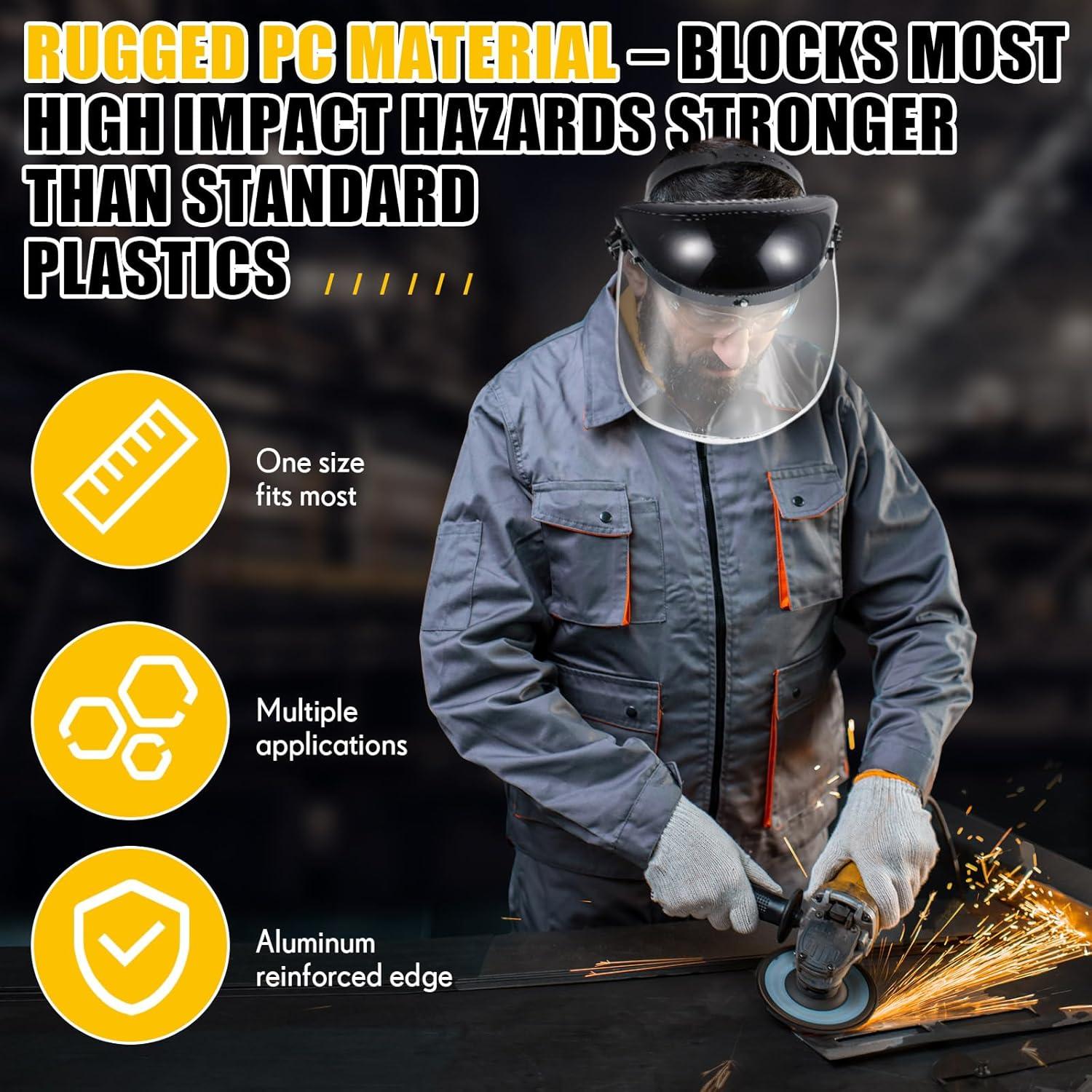 Escudos Faciales de Seguridad Kingdder 6 Pcs Policarbonato