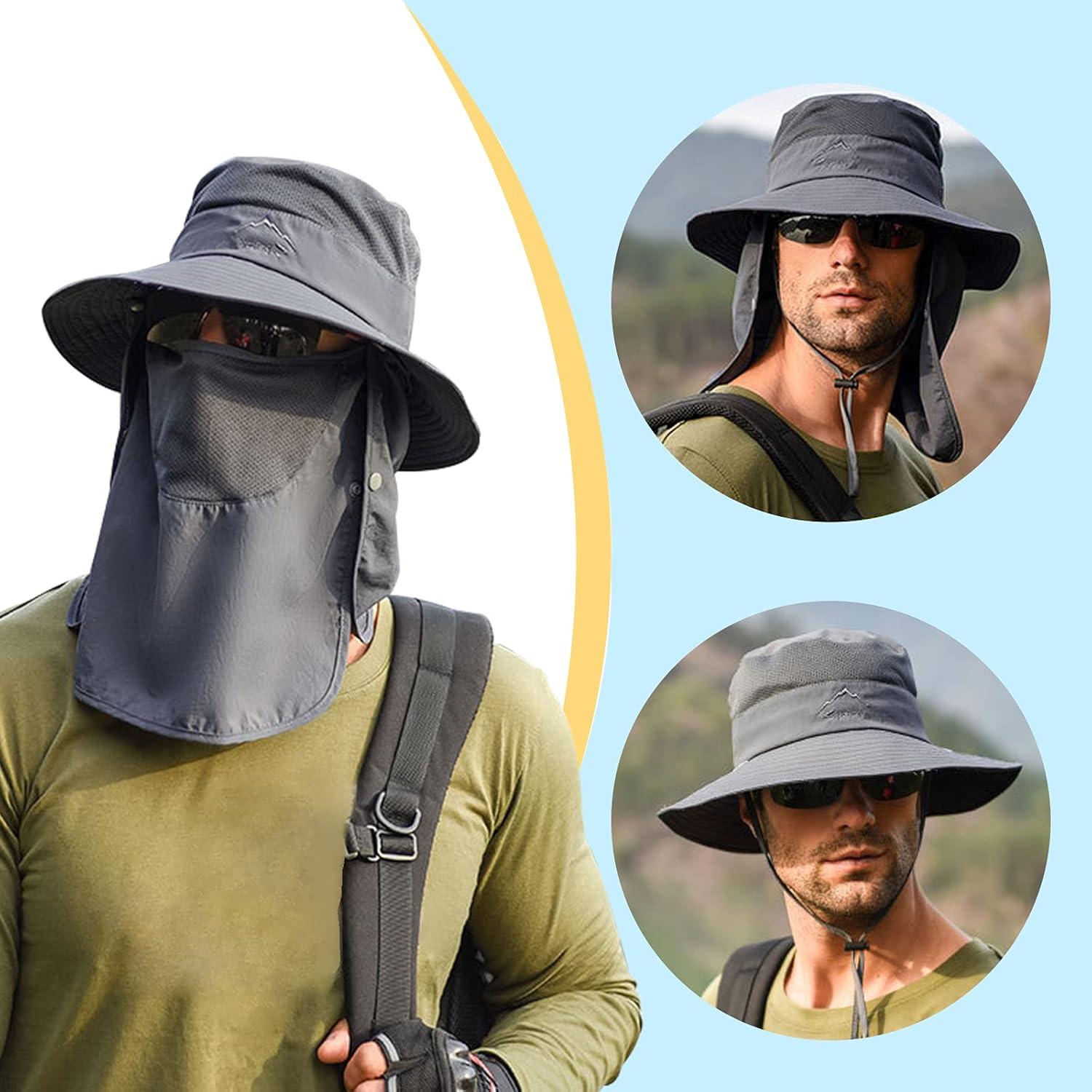 Sombrero de Pesca Unisex con Protección Solar 360° - Gris Oscuro