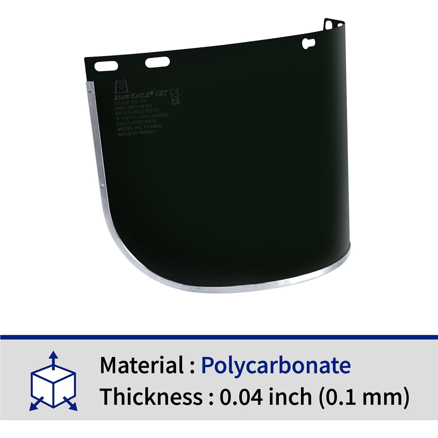 Visores UV Blue Eagle FC48G5 - Policarbonato Verde Oscuro - 3 PCS