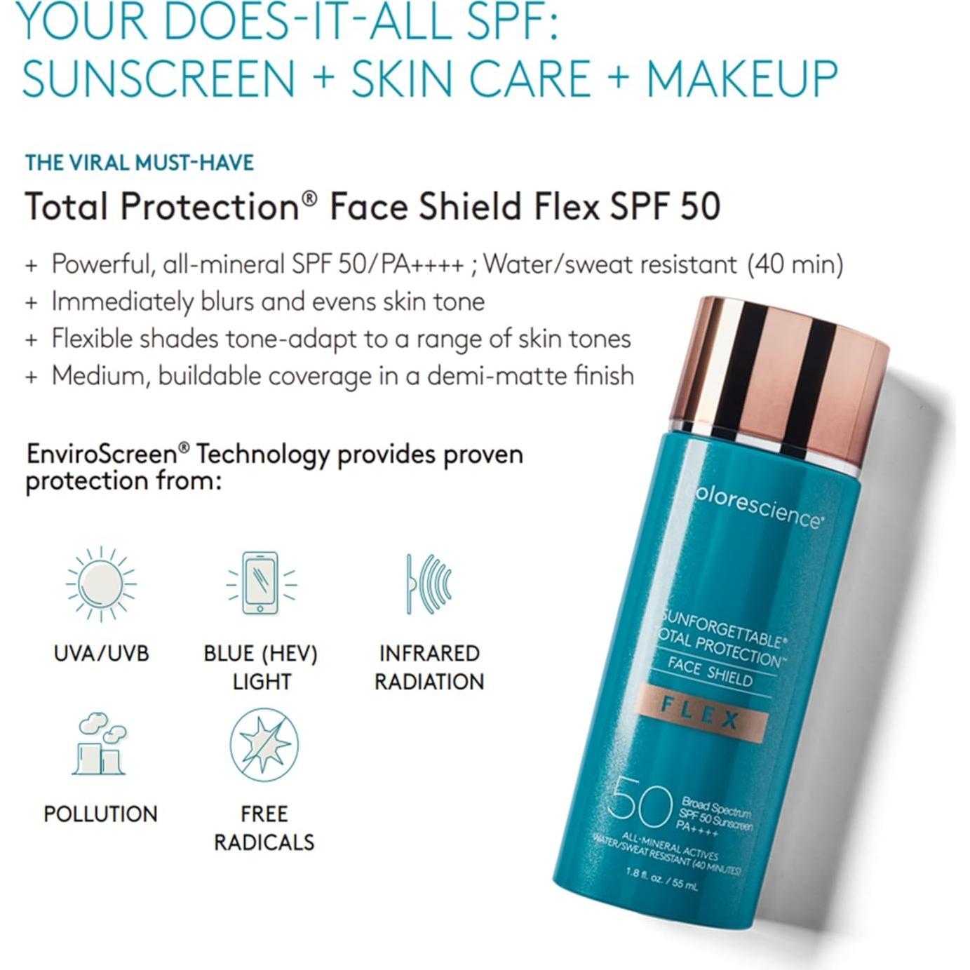 Protector Solar Facial Colorescience SPF 50 53 ml Color Medio