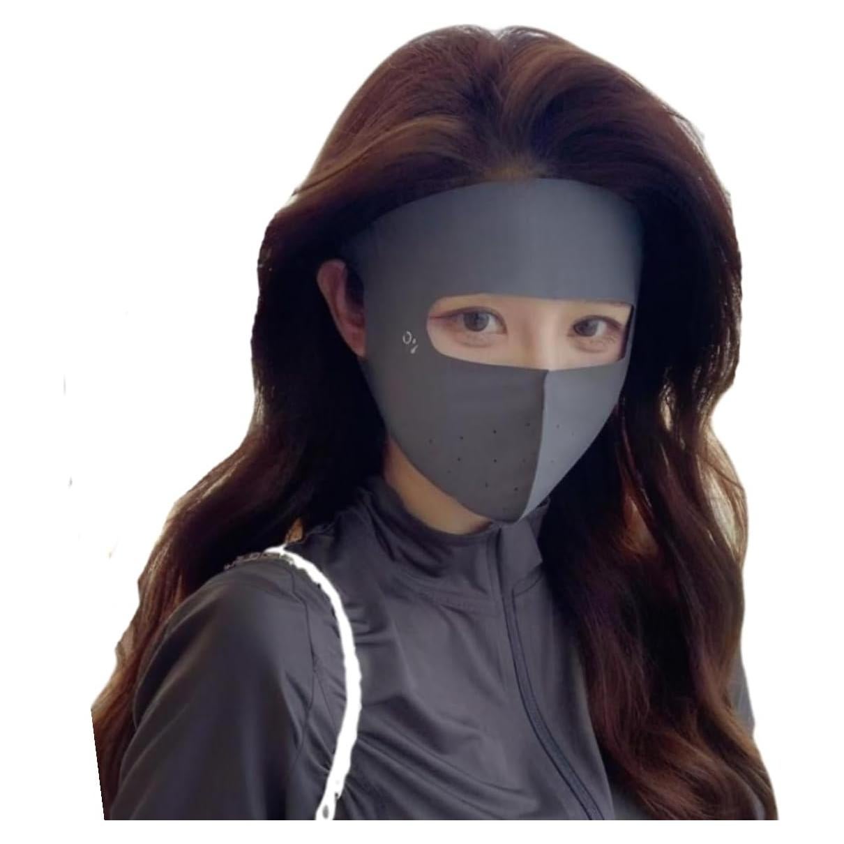 Máscara Solar UPF 50+ Vanolu Gris Oscuro para Cara Completa