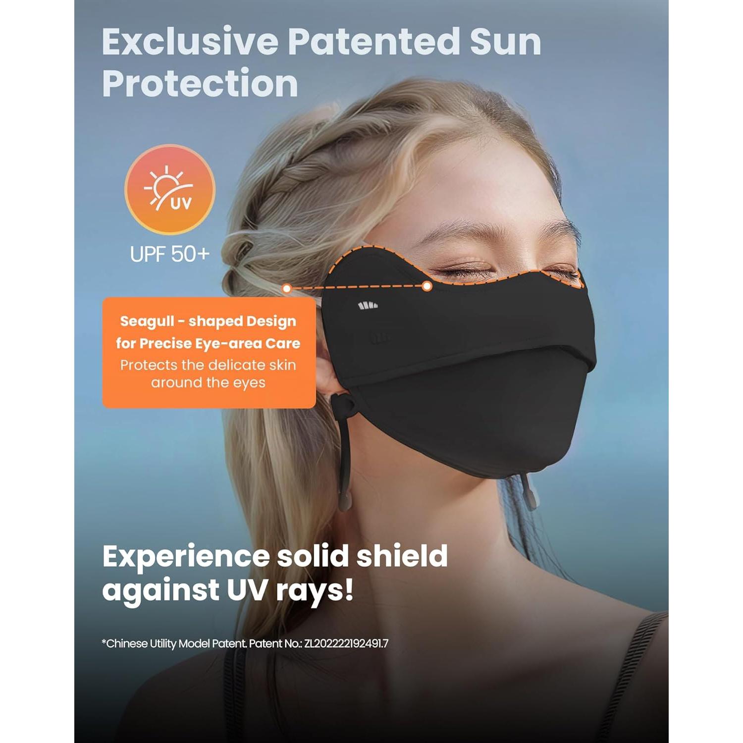 Cubierta Facial UV BENEUNDER Gaiter Cuello UPF50+ Transpirable