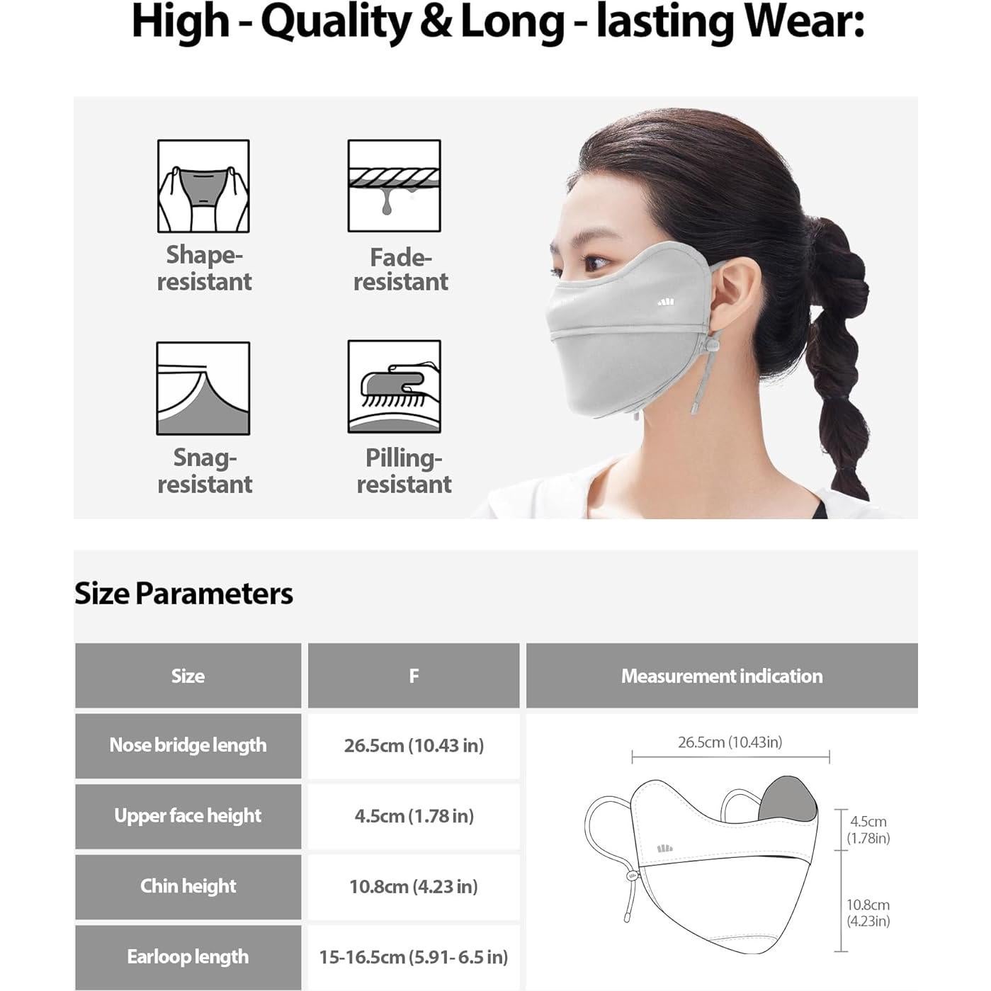 Cubierta Facial UV BENEUNDER Gaiter Cuello UPF50+ Transpirable