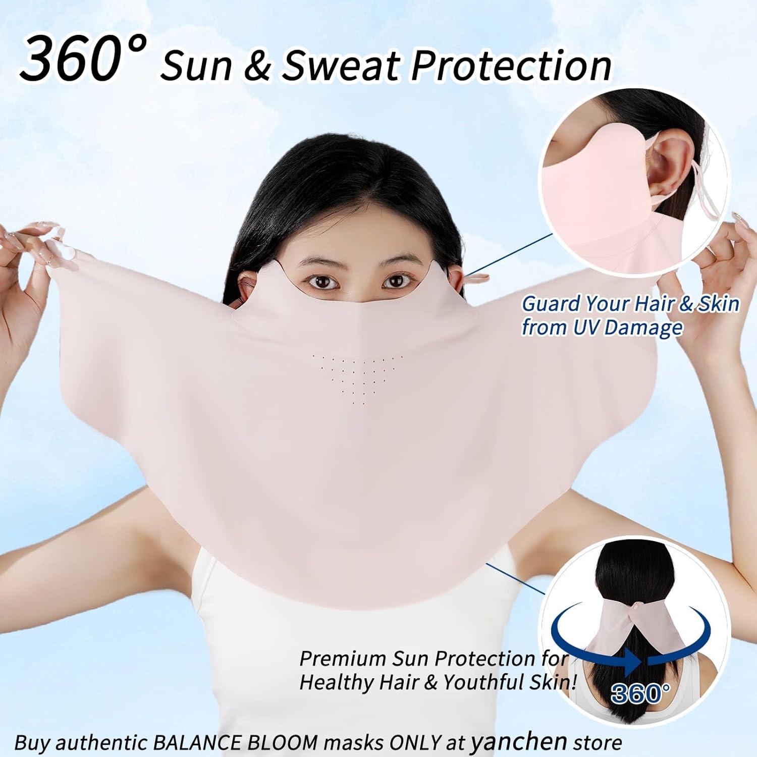 Máscara Facial Protección Solar UV BALANCE BLOOM UPF 50+ Rosa