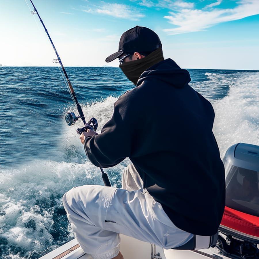 Gaiter de Pesca Unisex Negro - Máscara Facial Refrigerante UV