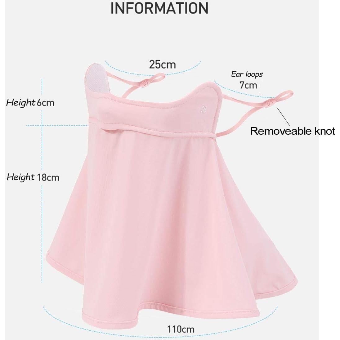 Cubierta Facial Refrigerante UPF 50+ Unisex Beige para Protección Solar