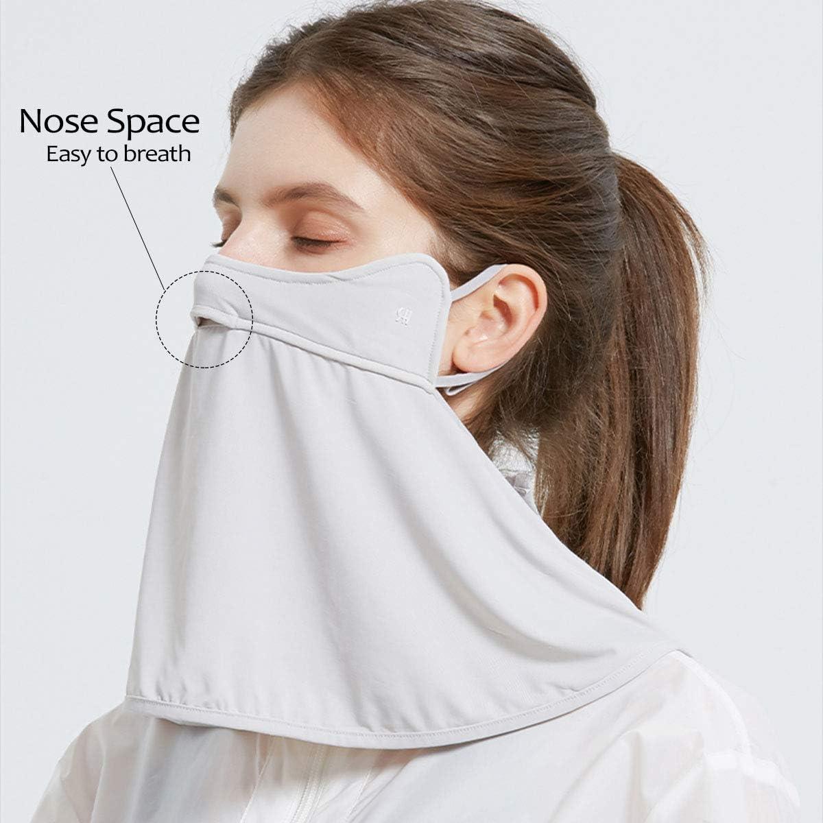 Cubierta Facial Refrigerante UPF 50+ Unisex Beige para Protección Solar