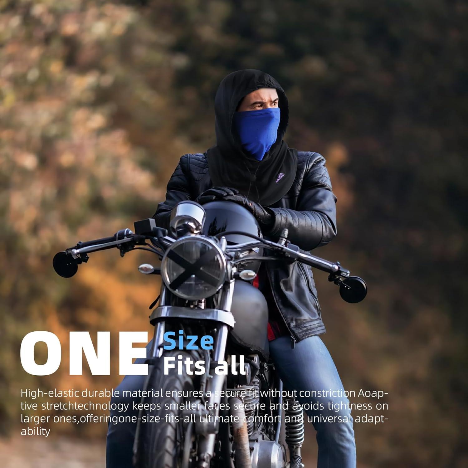 Máscara Balaclava Solar UV para Hombres y Mujeres - Negro