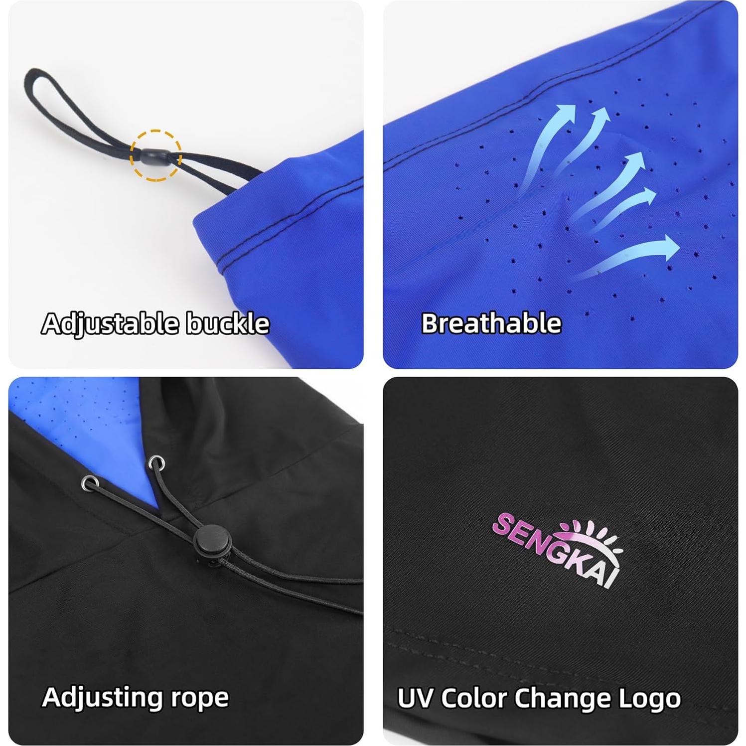 Máscara Balaclava Solar UV para Hombres y Mujeres - Negro