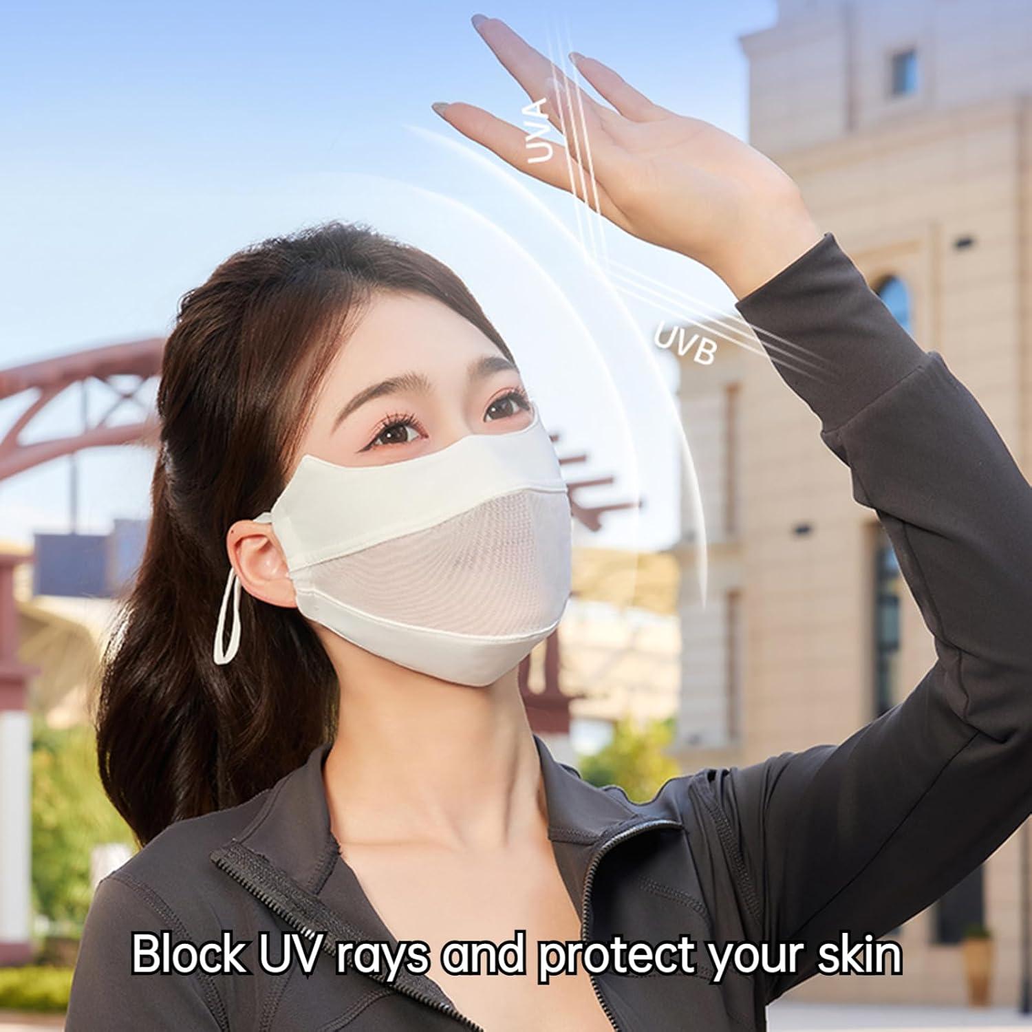 Cubierta Facial UV UPF 50+ Mujeres Transpirable Ciclismo Senderismo