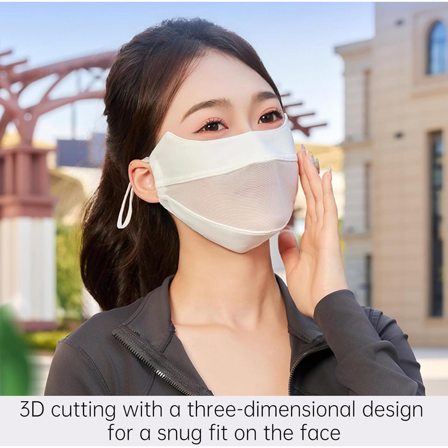 Cubierta Facial UV UPF 50+ Mujeres Transpirable Ciclismo Senderismo