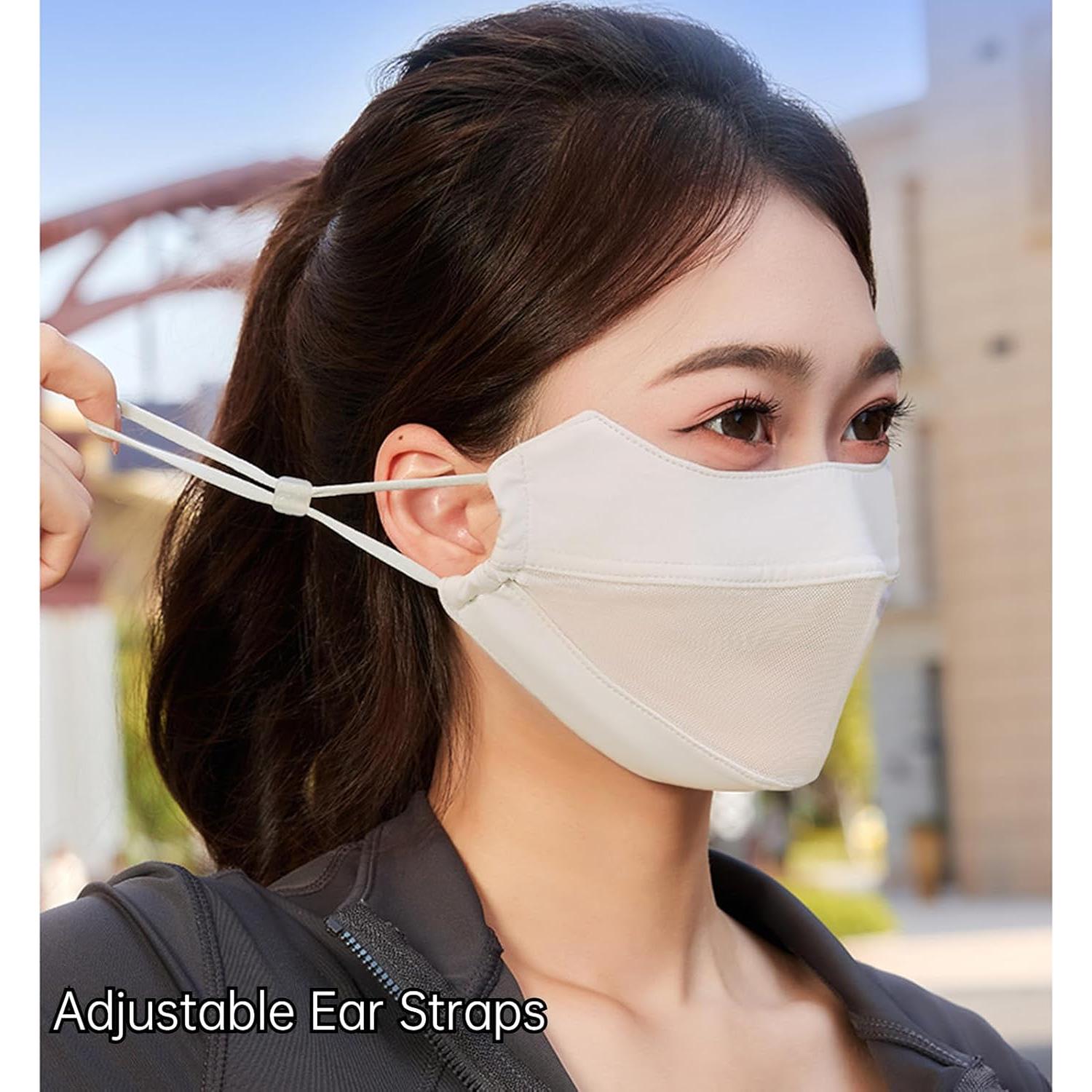 Cubierta Facial UV UPF 50+ Mujeres Transpirable Ciclismo Senderismo