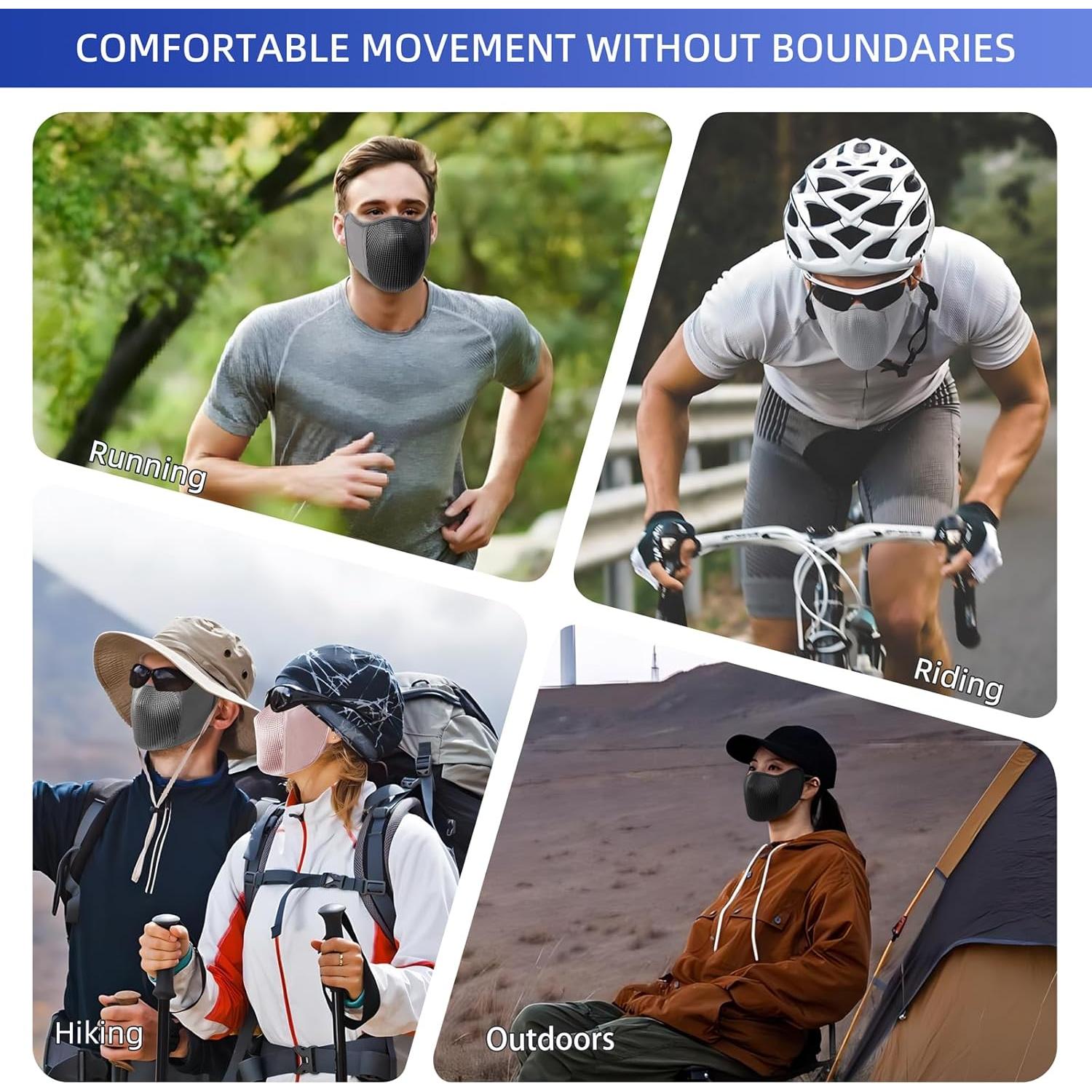 Mascarilla Deportiva Hymeiluely UV 50+ Lavable 2 Piezas