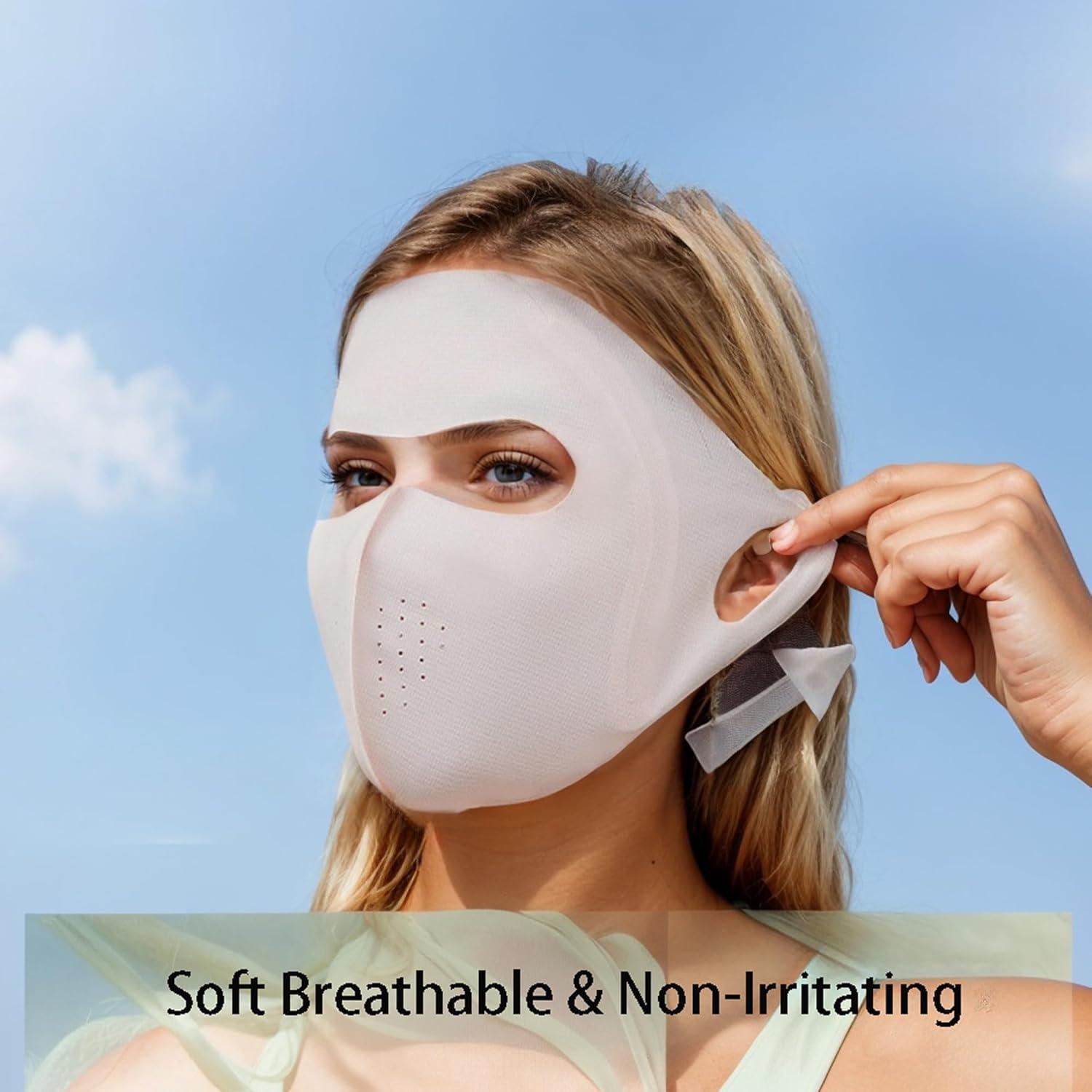 Máscara Facial de Protección Solar UPF 50+ HDKXBEJ para Mujeres