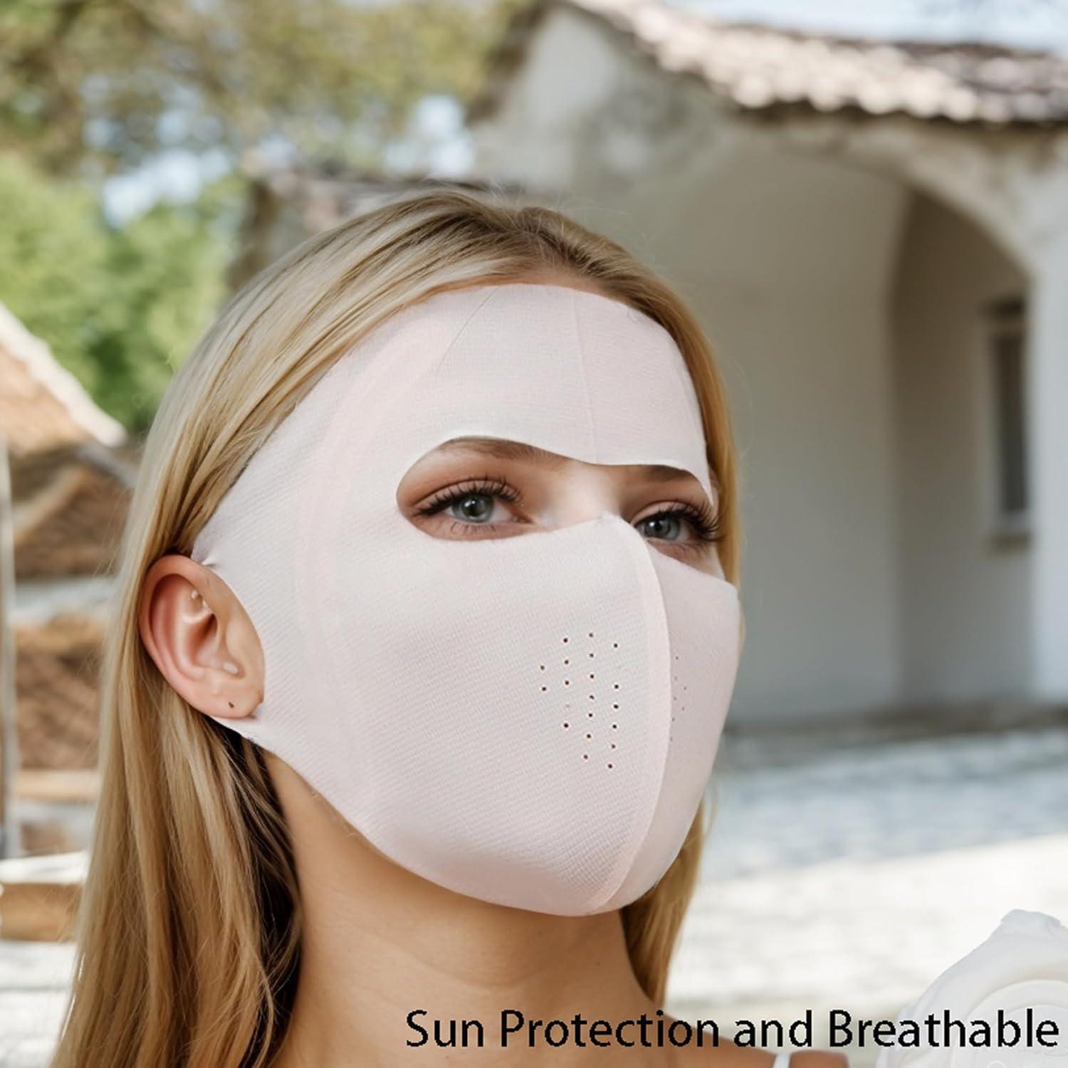 Máscara Facial de Protección Solar UPF 50+ HDKXBEJ para Mujeres