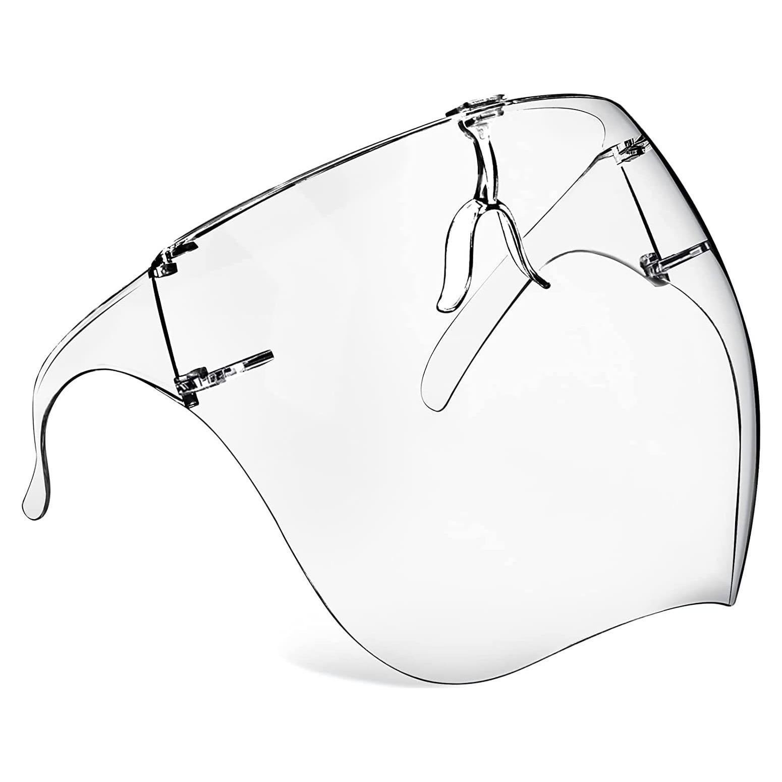 Escudo Facial con Gafas 4 Paquete Anti-Niebla Protección Completa