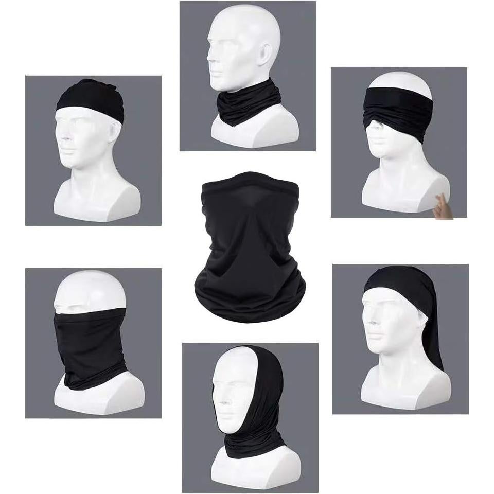 6 Piezas Gaiter Facial UV Transpirable para Hombres y Mujeres