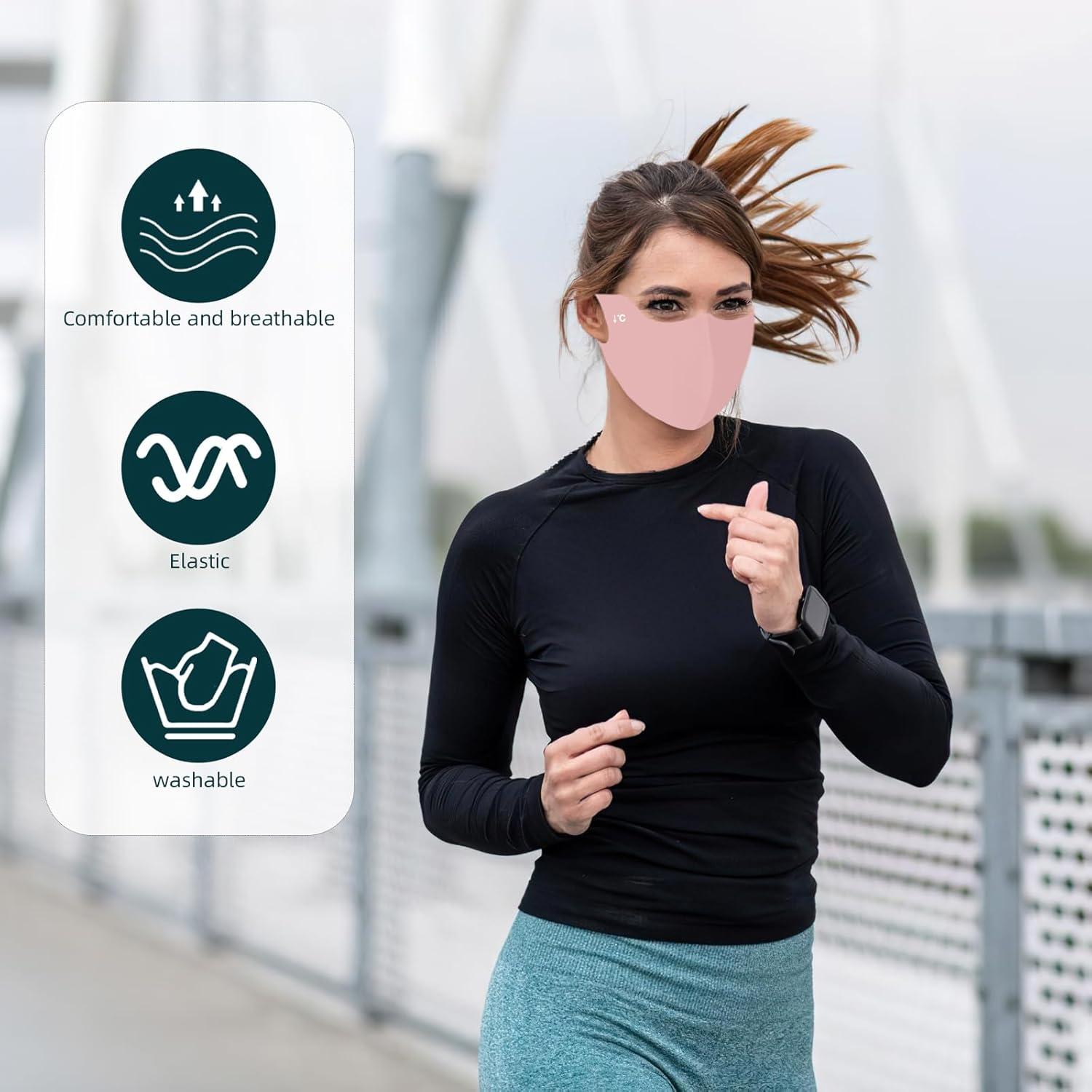 Mascarilla Facial Reutilizable UV 4 Piezas Unisex Rosa