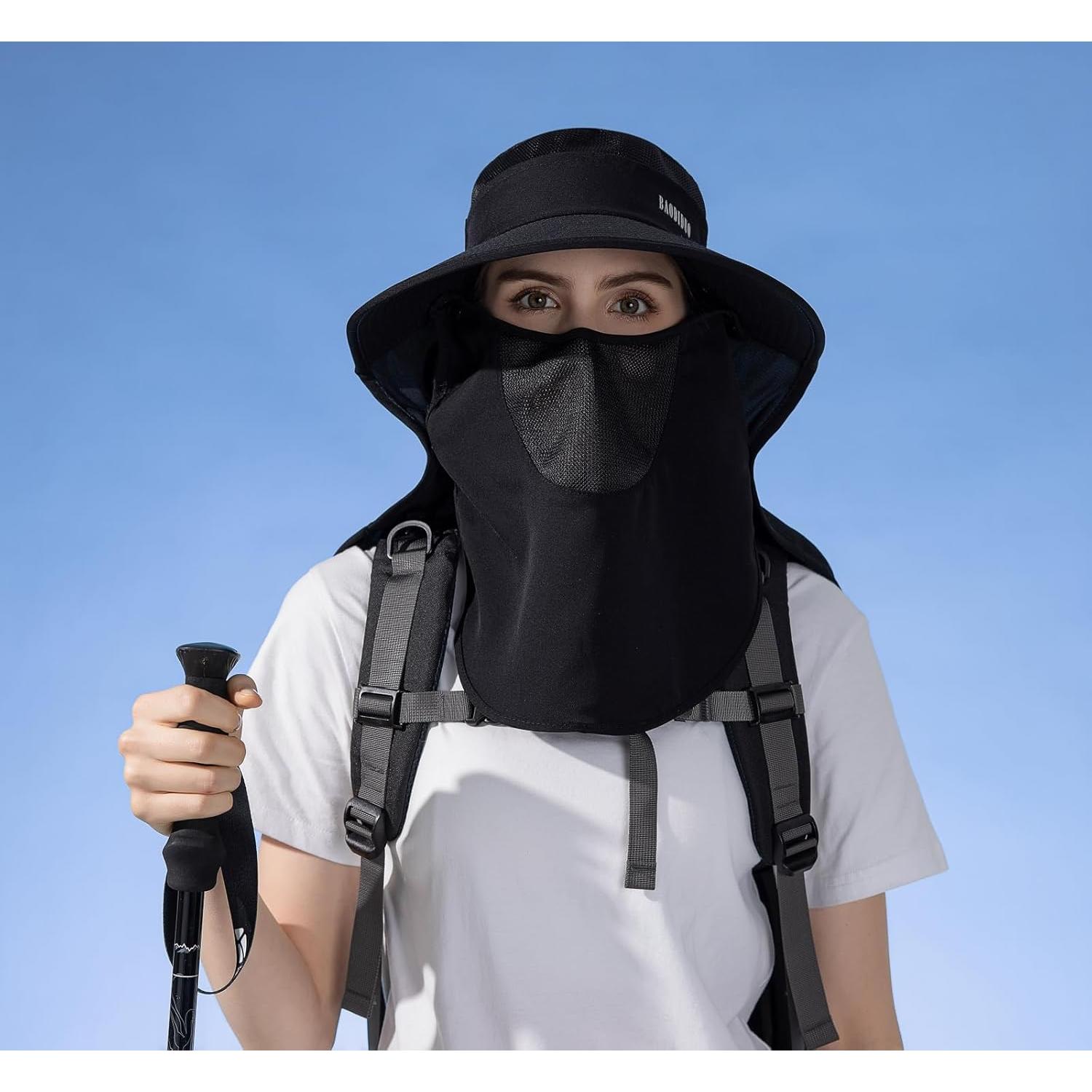 Sombrero de Sol HUAMULAN con Protección UV y Máscara Facial