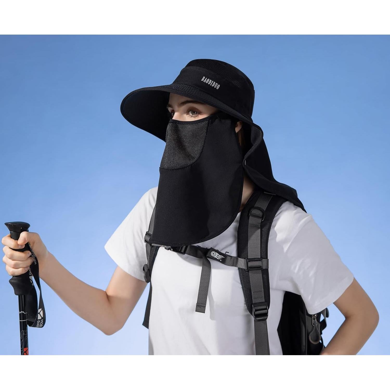 Sombrero de Sol HUAMULAN con Protección UV y Máscara Facial