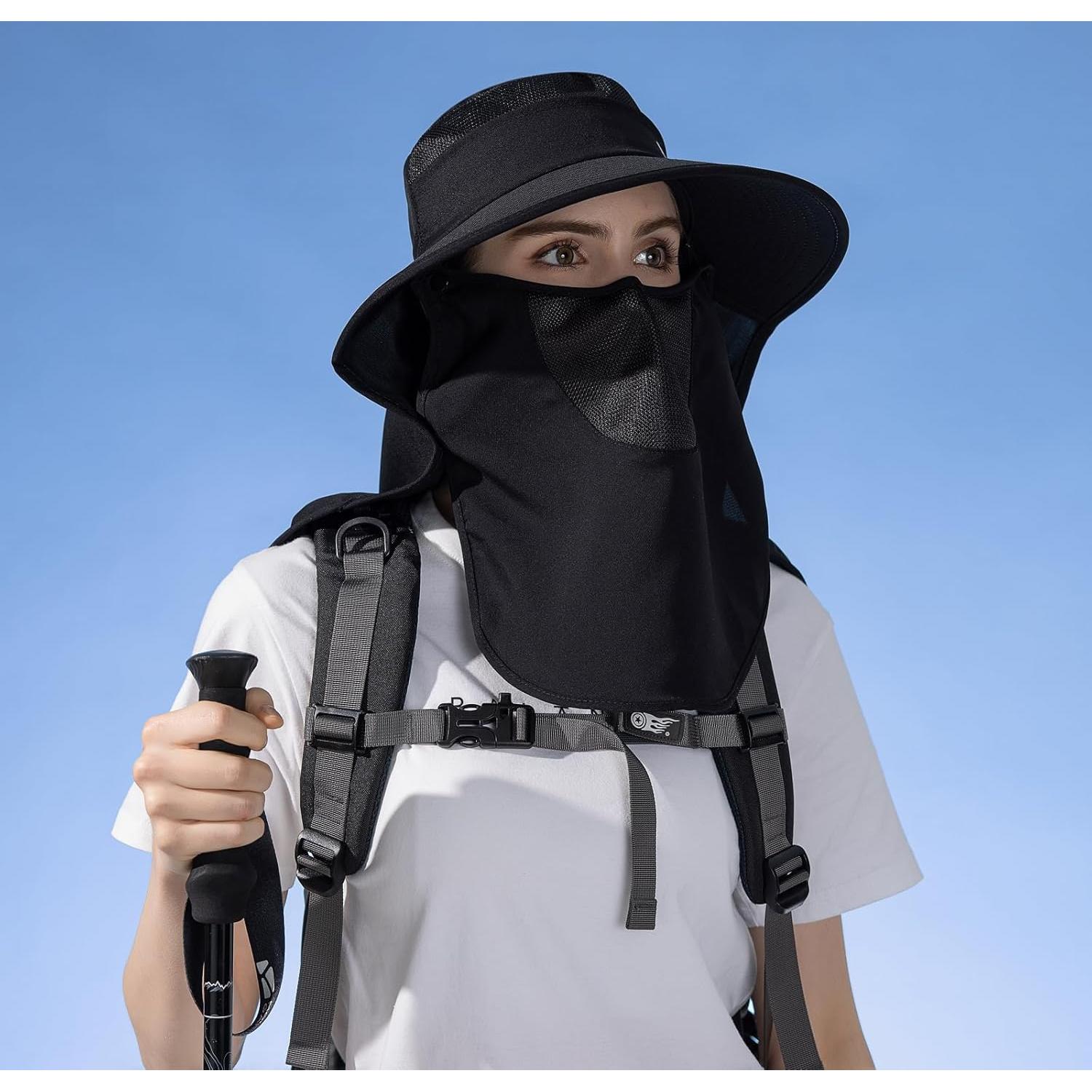 Sombrero de Sol HUAMULAN con Protección UV y Máscara Facial