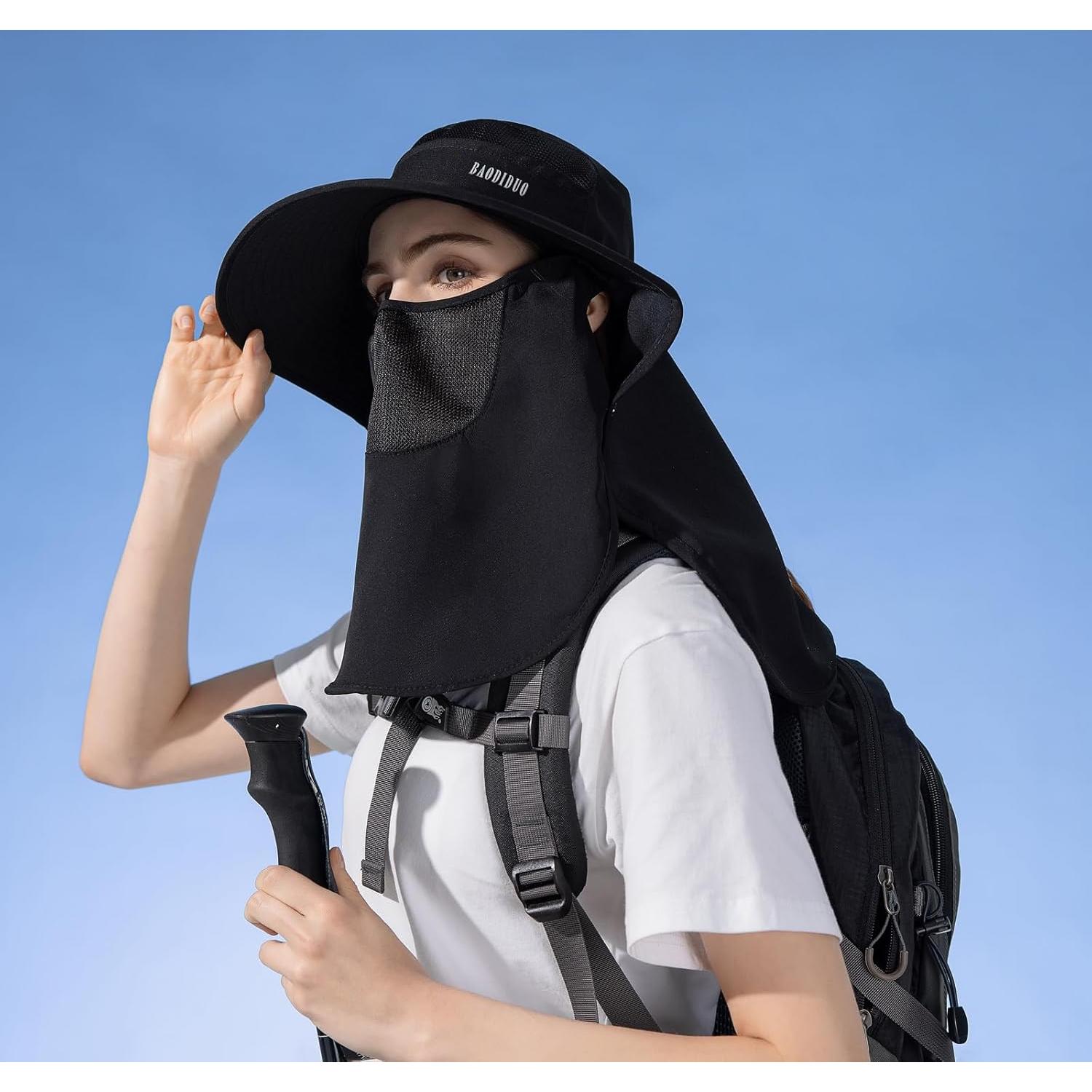 Sombrero de Sol HUAMULAN con Protección UV y Máscara Facial