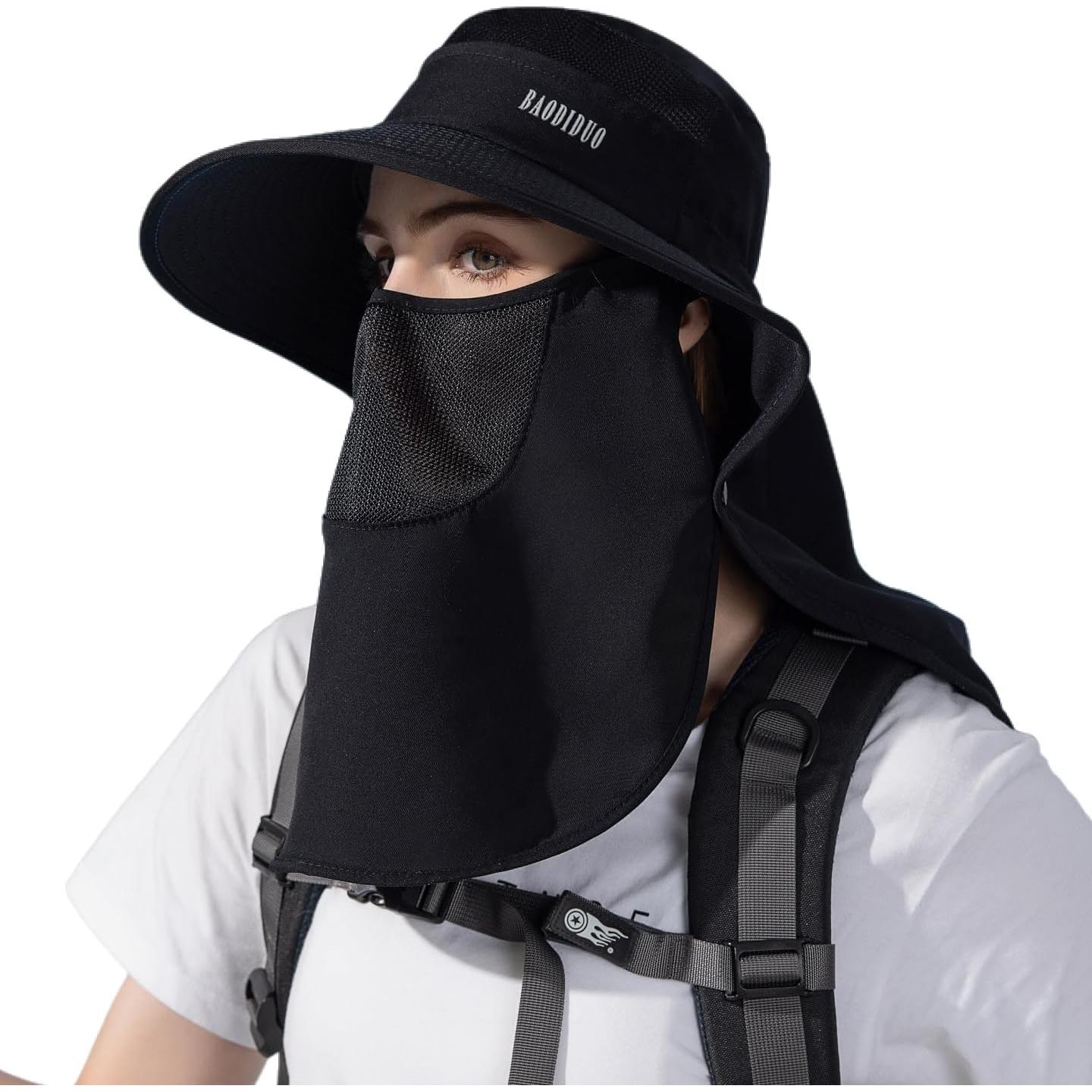 Sombrero de Sol HUAMULAN con Protección UV y Máscara Facial