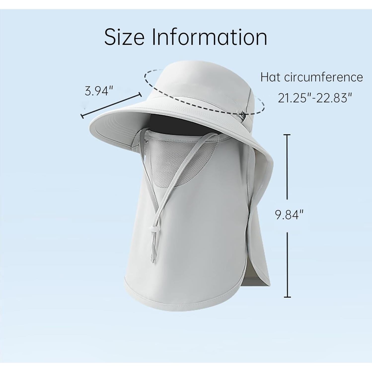 Sombrero de Verano con Escudo Facial UV UPF 50+ Beige