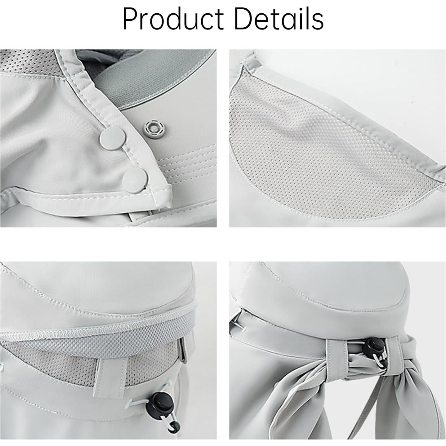 Sombrero de Verano con Escudo Facial UV UPF 50+ Beige