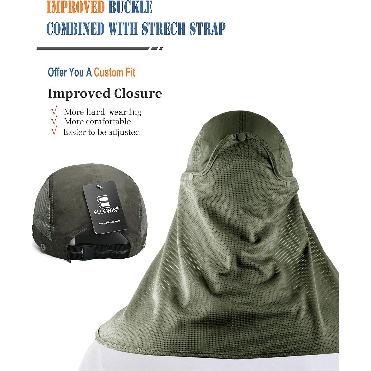 Sombrero de Sol UPF 50+ ELLEWIN para Hombre y Mujer Verde