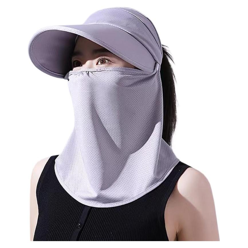Sombrero de Sol Plegable UV Protección para Mujeres - Gris Claro