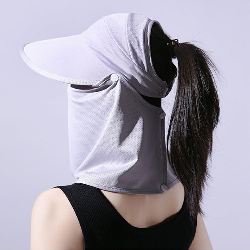 Sombrero de Sol Plegable UV Protección para Mujeres - Gris Claro