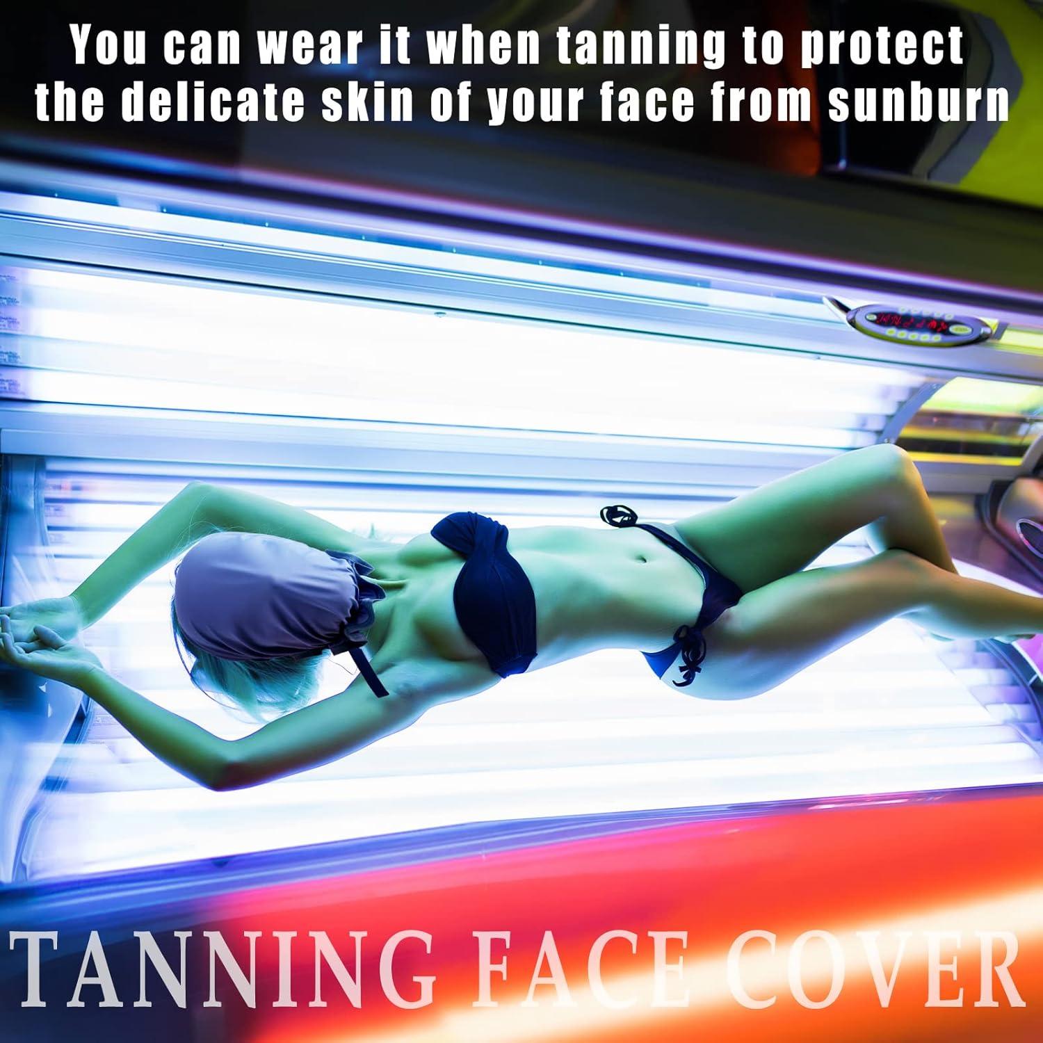 Cubierta Facial UV Jiuguva 4 Piezas para Bronceado - Rosa y Azul