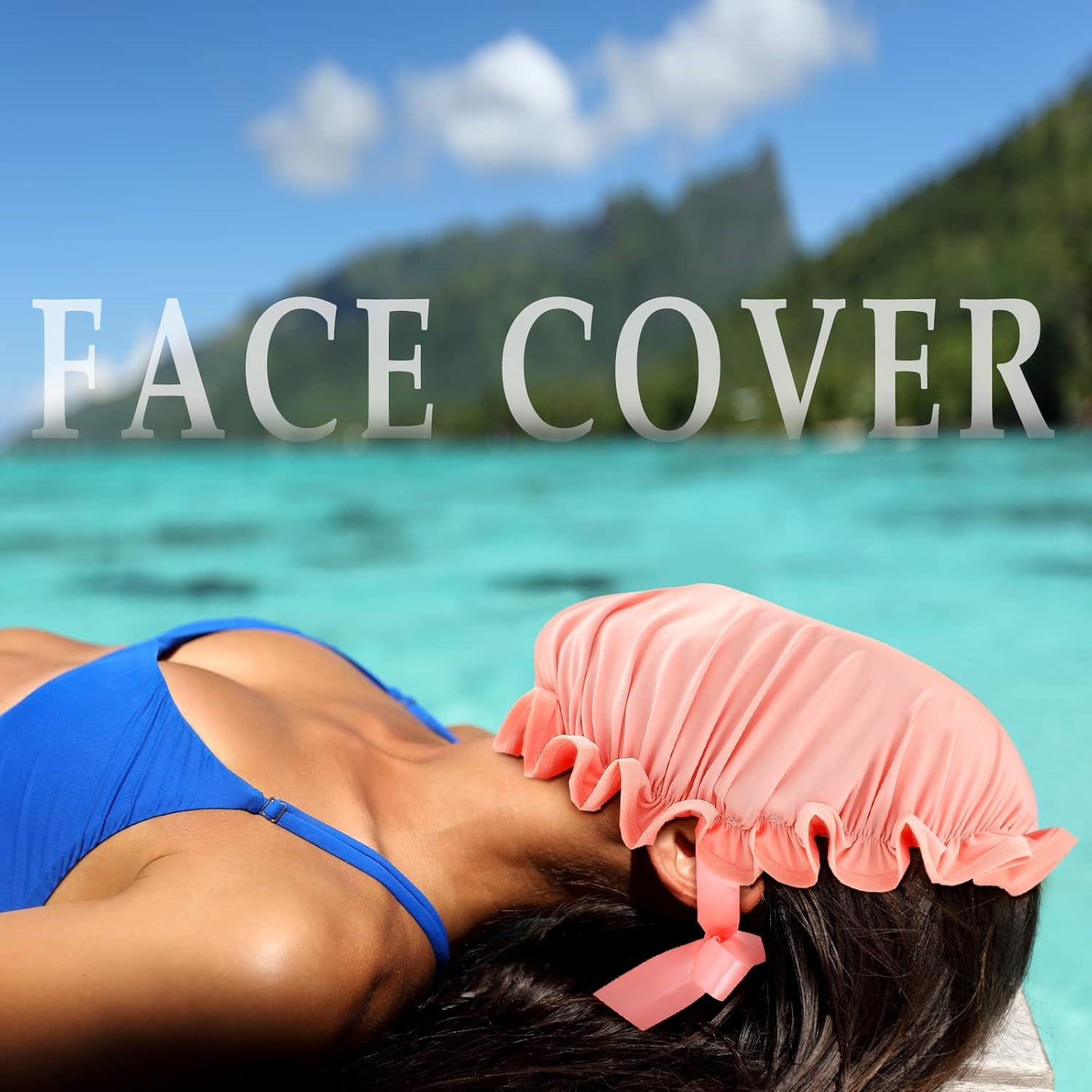 Cubierta Facial UV Jiuguva 4 Piezas para Bronceado - Rosa y Azul