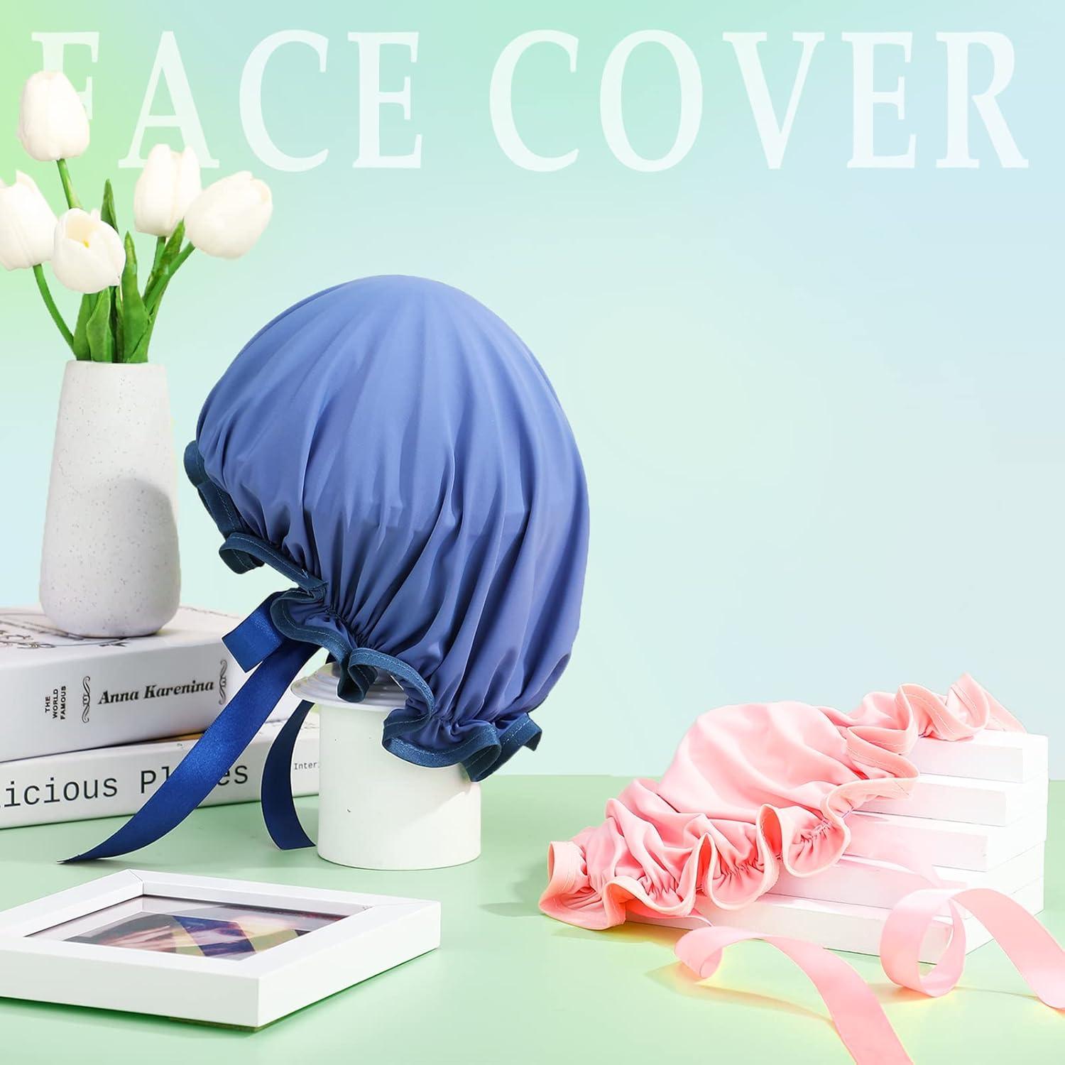 Cubierta Facial UV Jiuguva 4 Piezas para Bronceado - Rosa y Azul