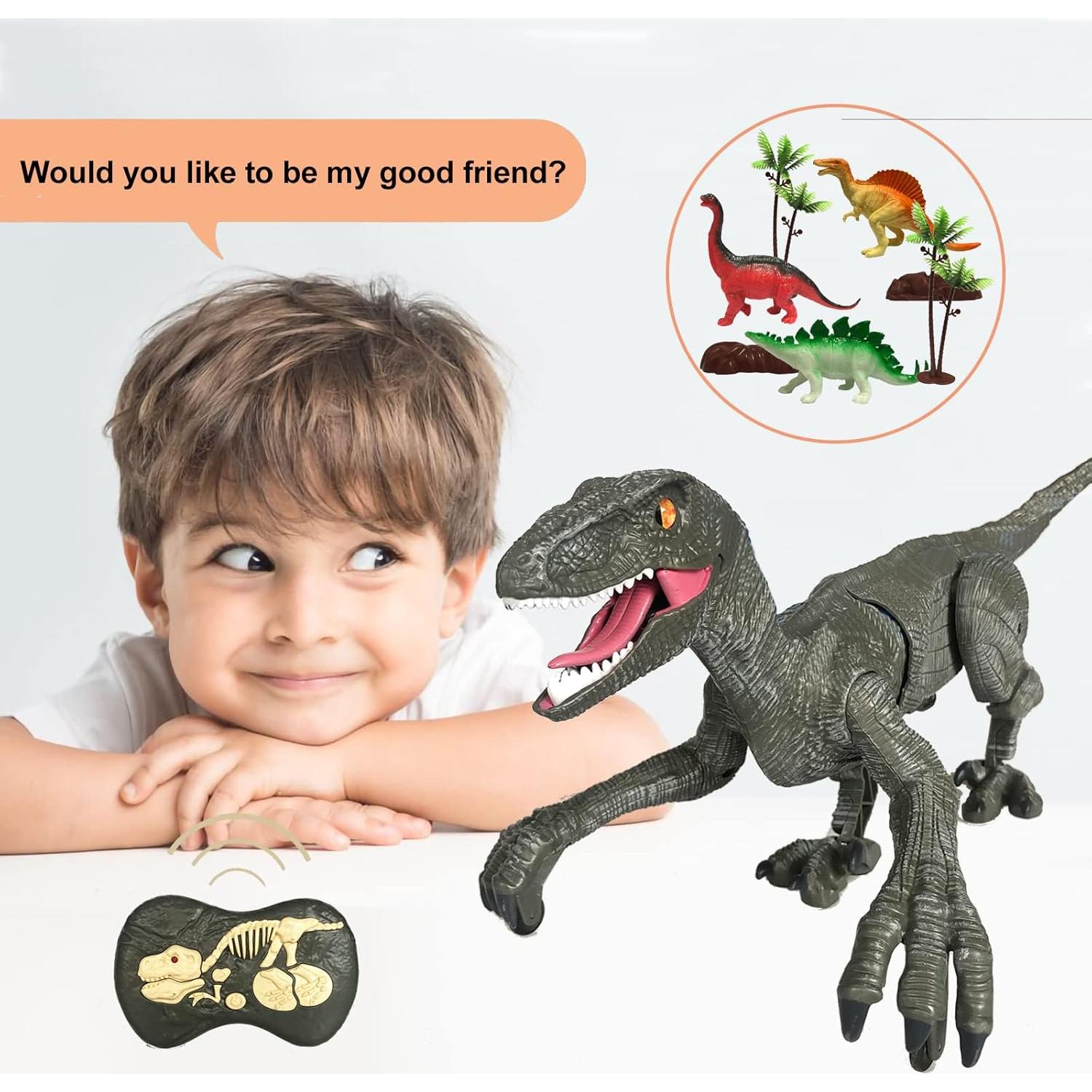 Juguete Dinosaurio RC MAMABOO 45.7 cm Azul Recargable