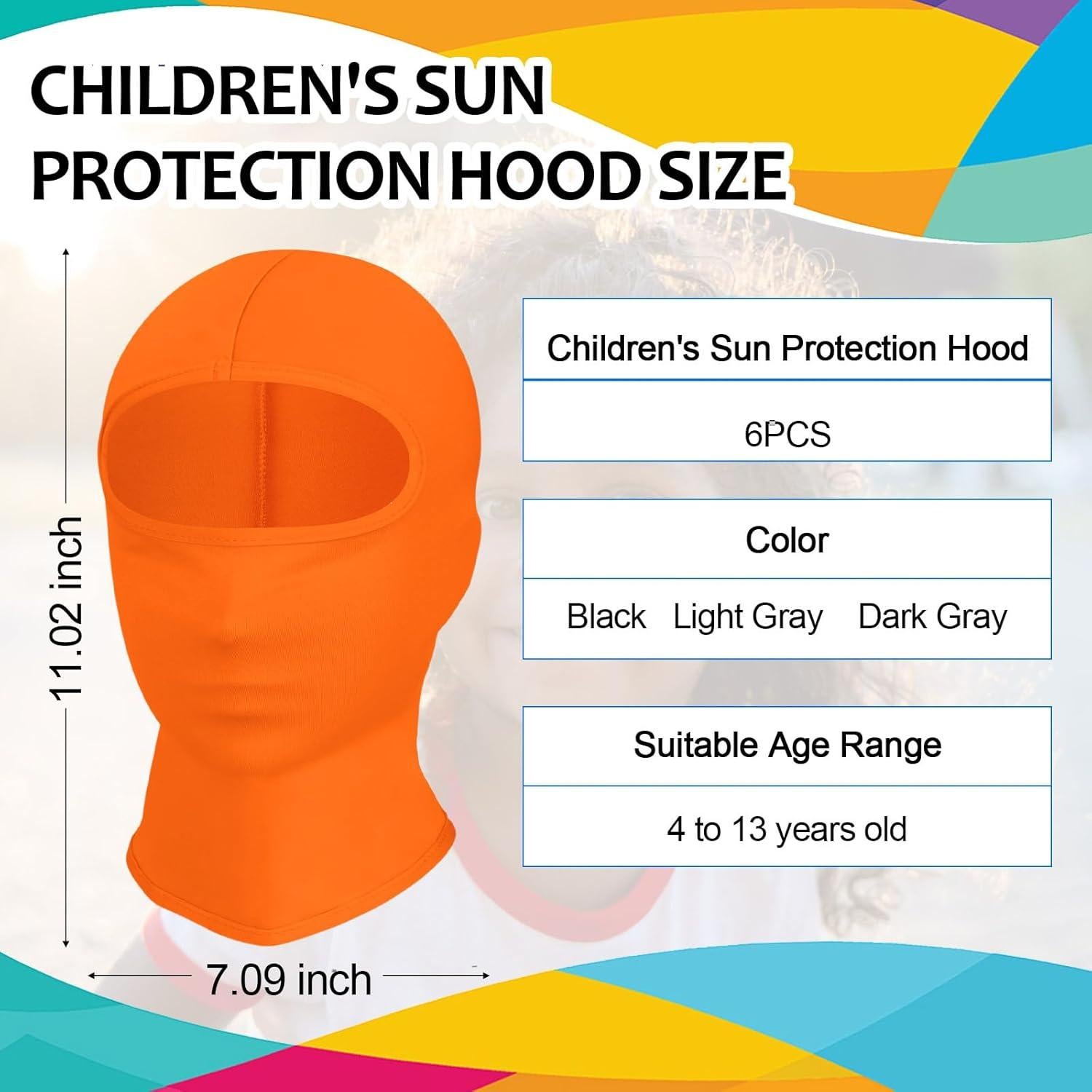 6 Balaclavas Niños Protección Solar UPF50+ Transpirables