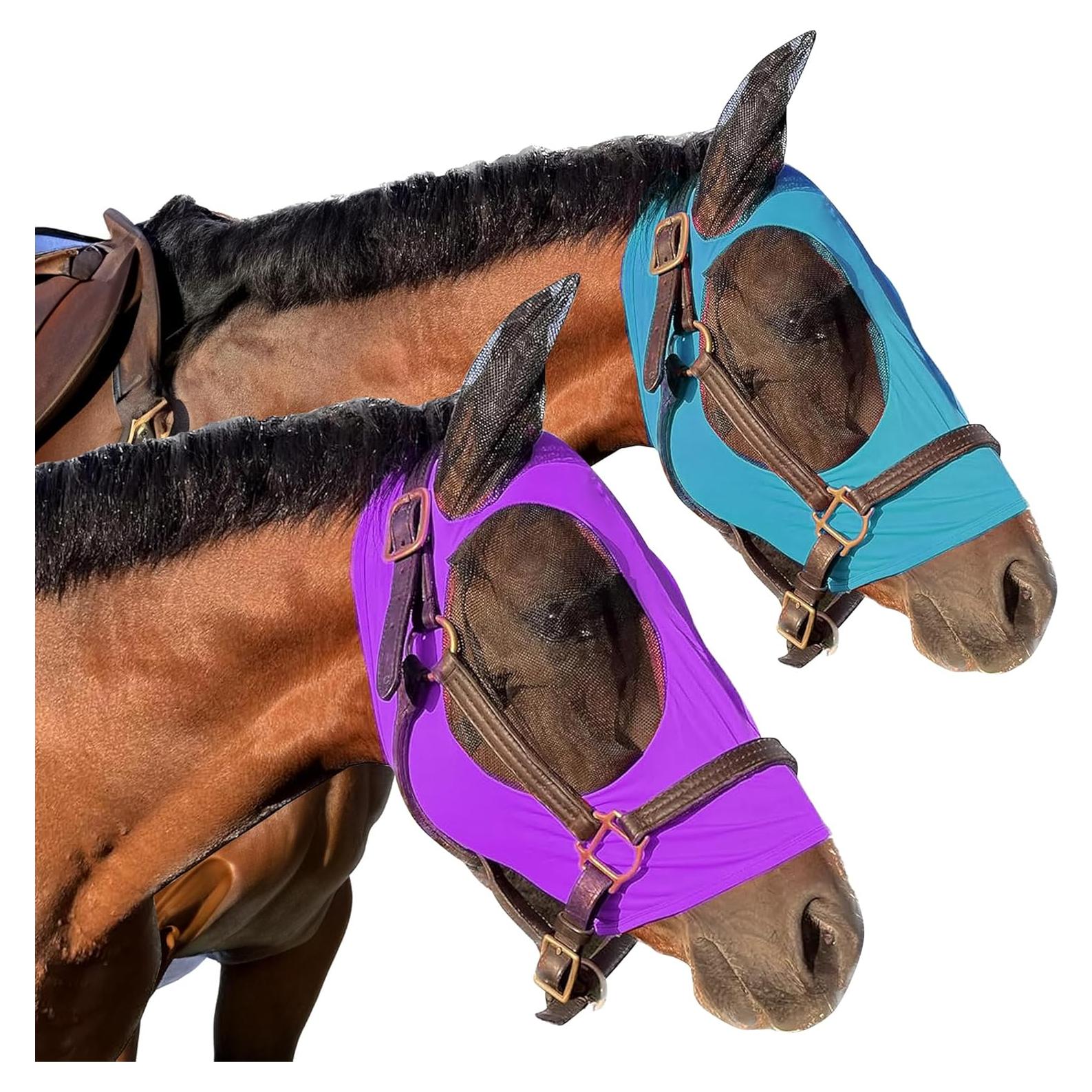 Máscara de Moscas Equina Prairie Horse Supply - Púrpura