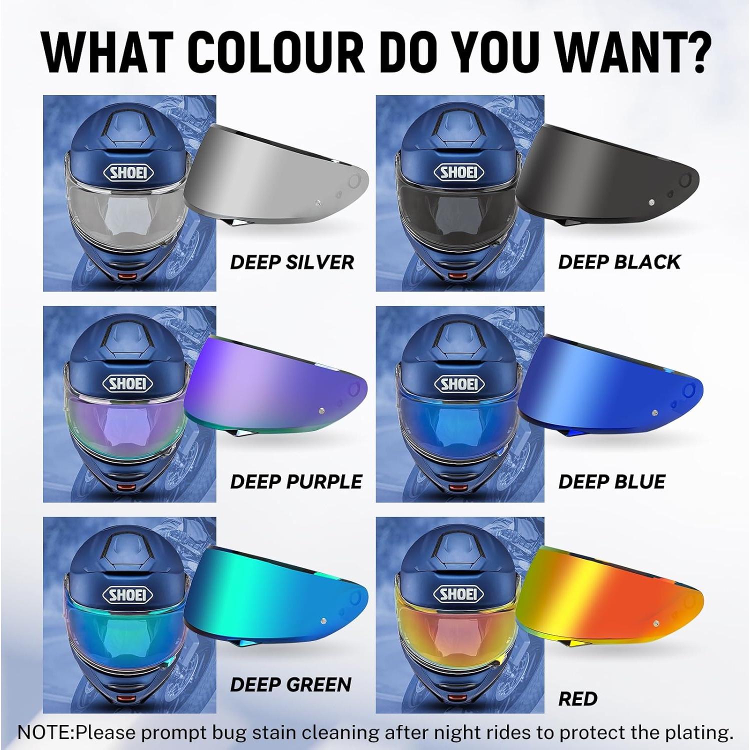 Visera de Casco de Motocicleta XINGWU HJ-34P Tinte C10 Antivaho UV